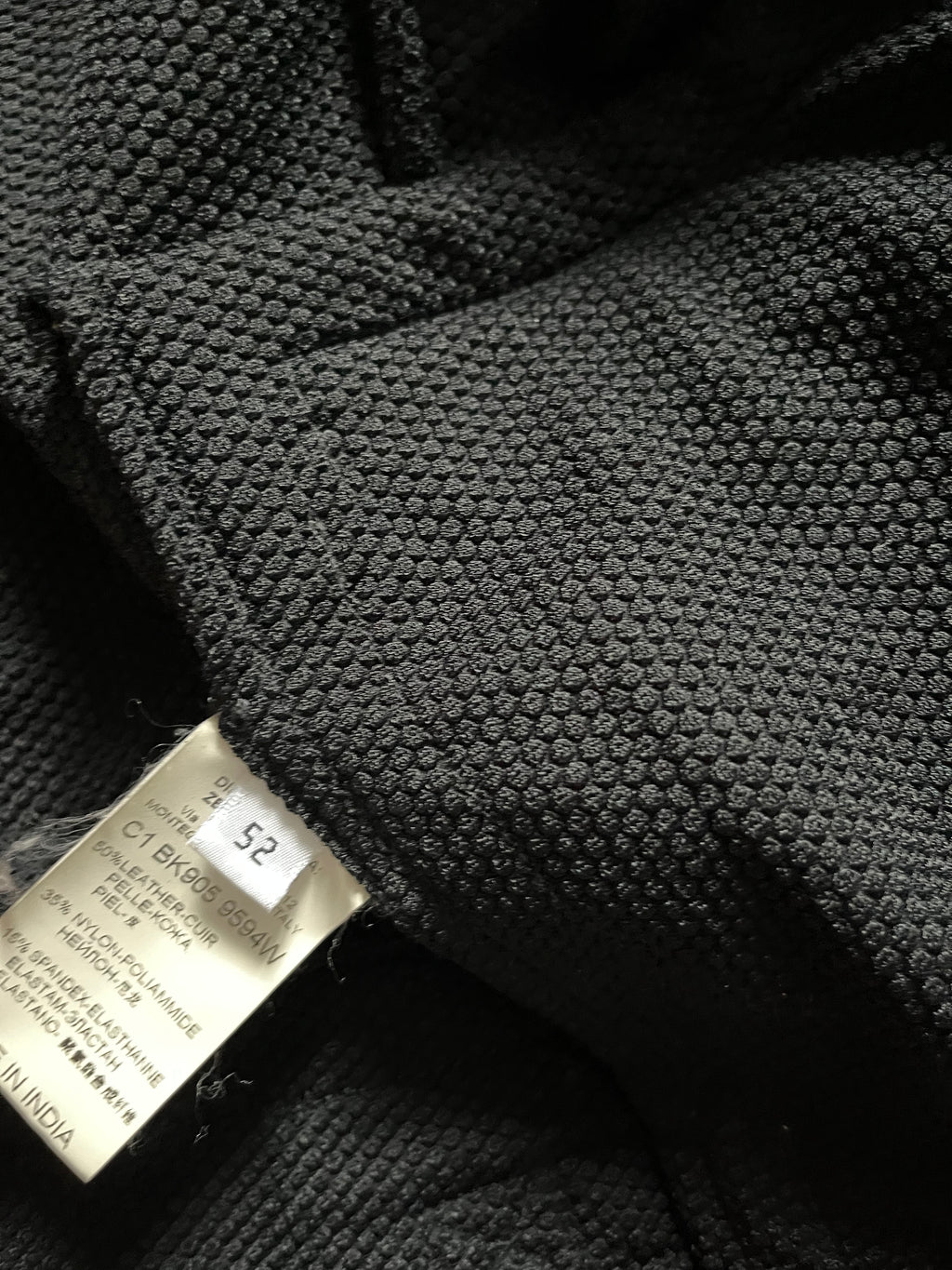 00s ダーク ビッケンバーク ブラック ハイブリッド レザー ジャケット (L)