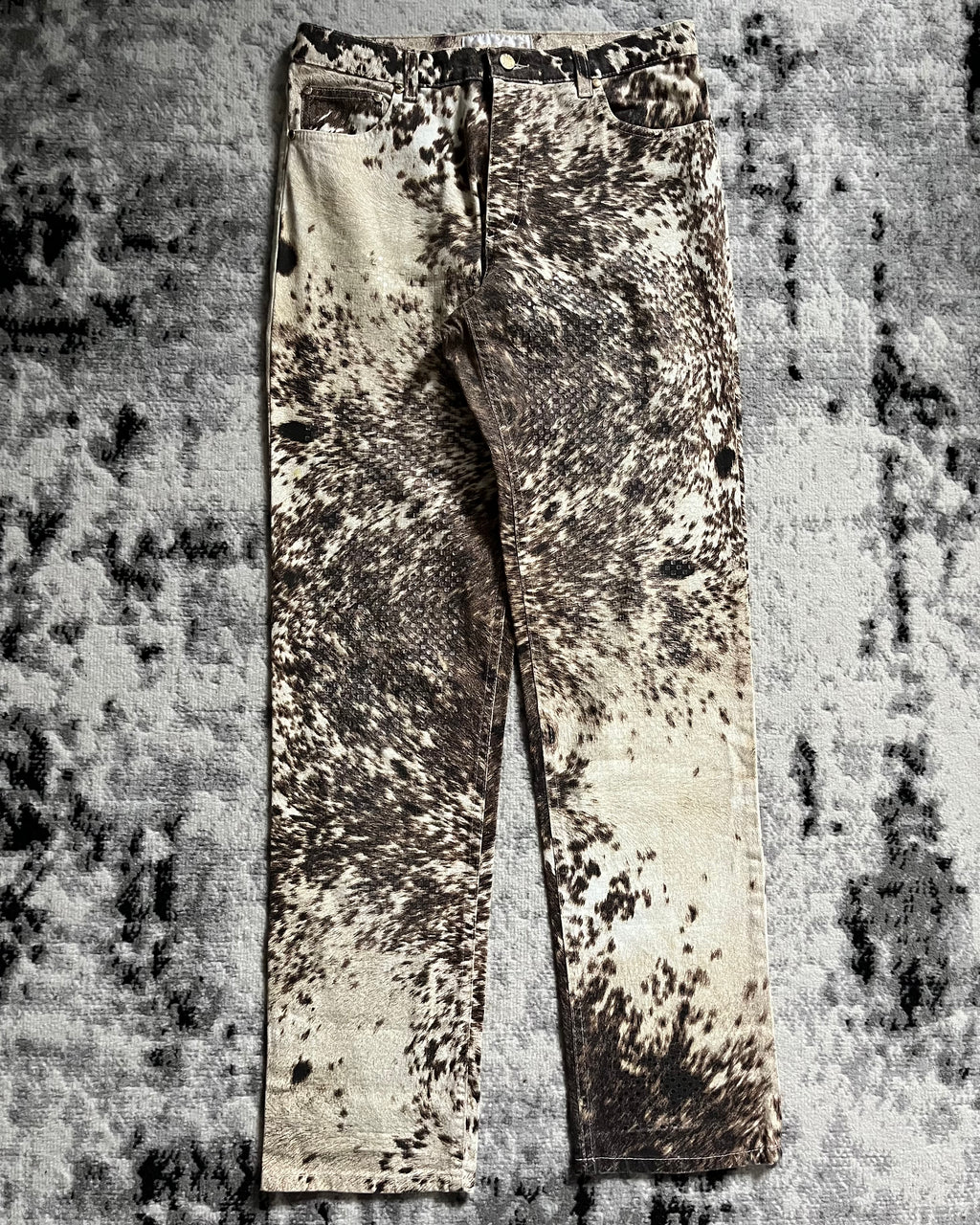 FW1999 Roberto Cavalli Furry Cawprint Movement Pants (M)