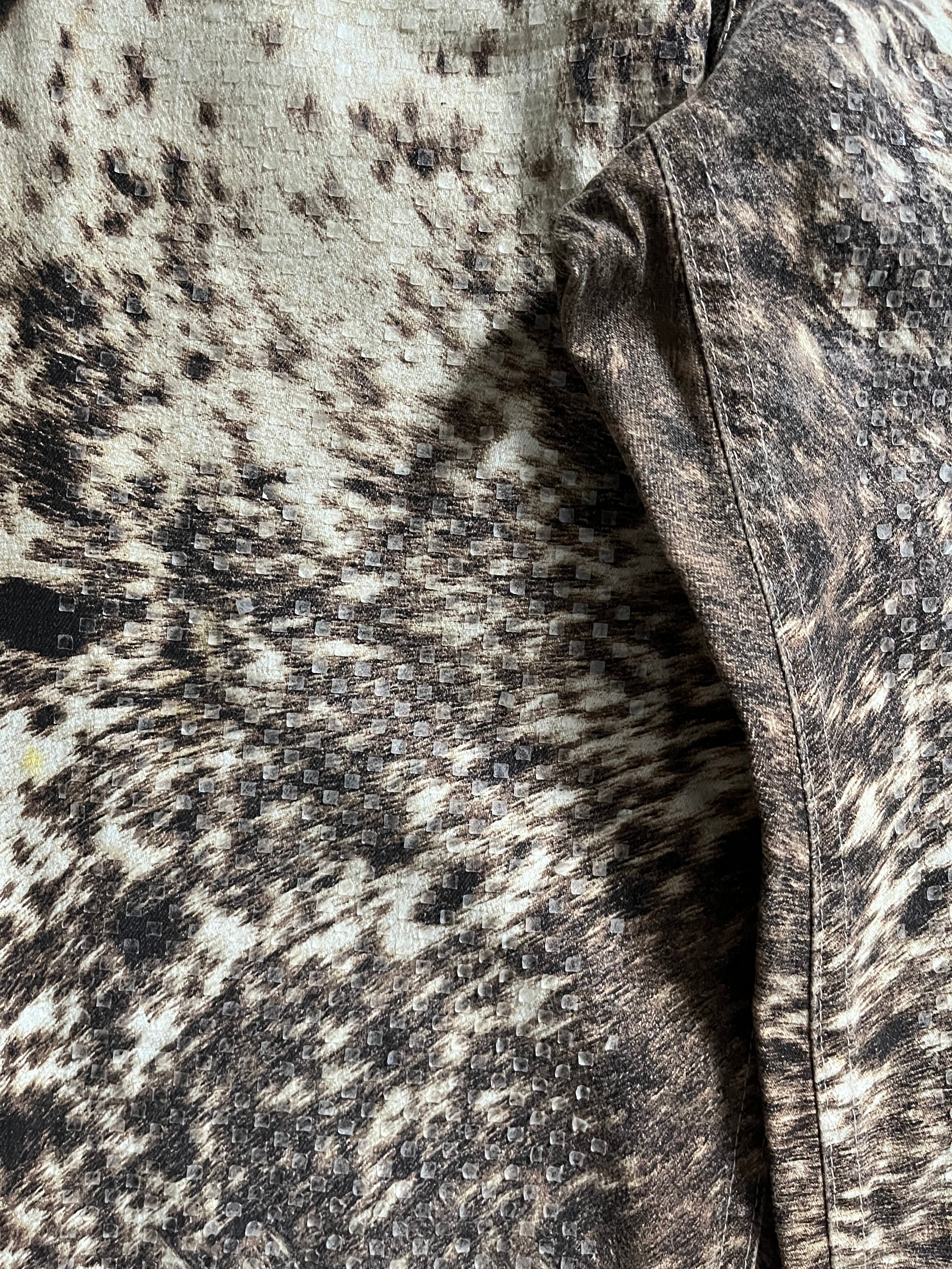 FW1999 Roberto Cavalli Furry Cawprint Movement Pants (M)