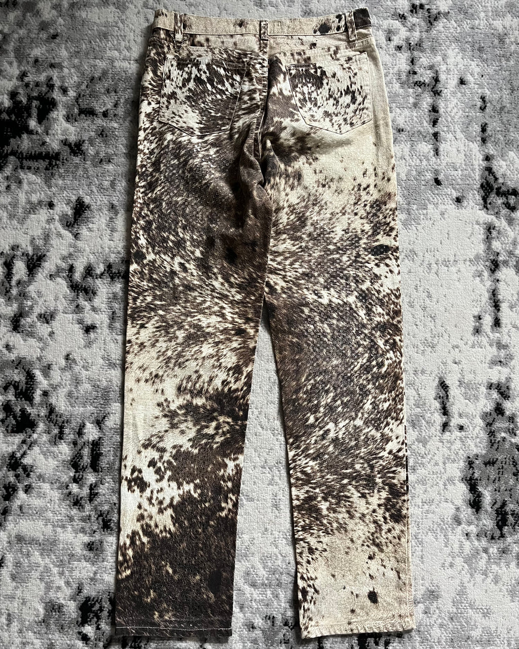 FW1999 Roberto Cavalli Furry Cawprint Movement Pants (M)