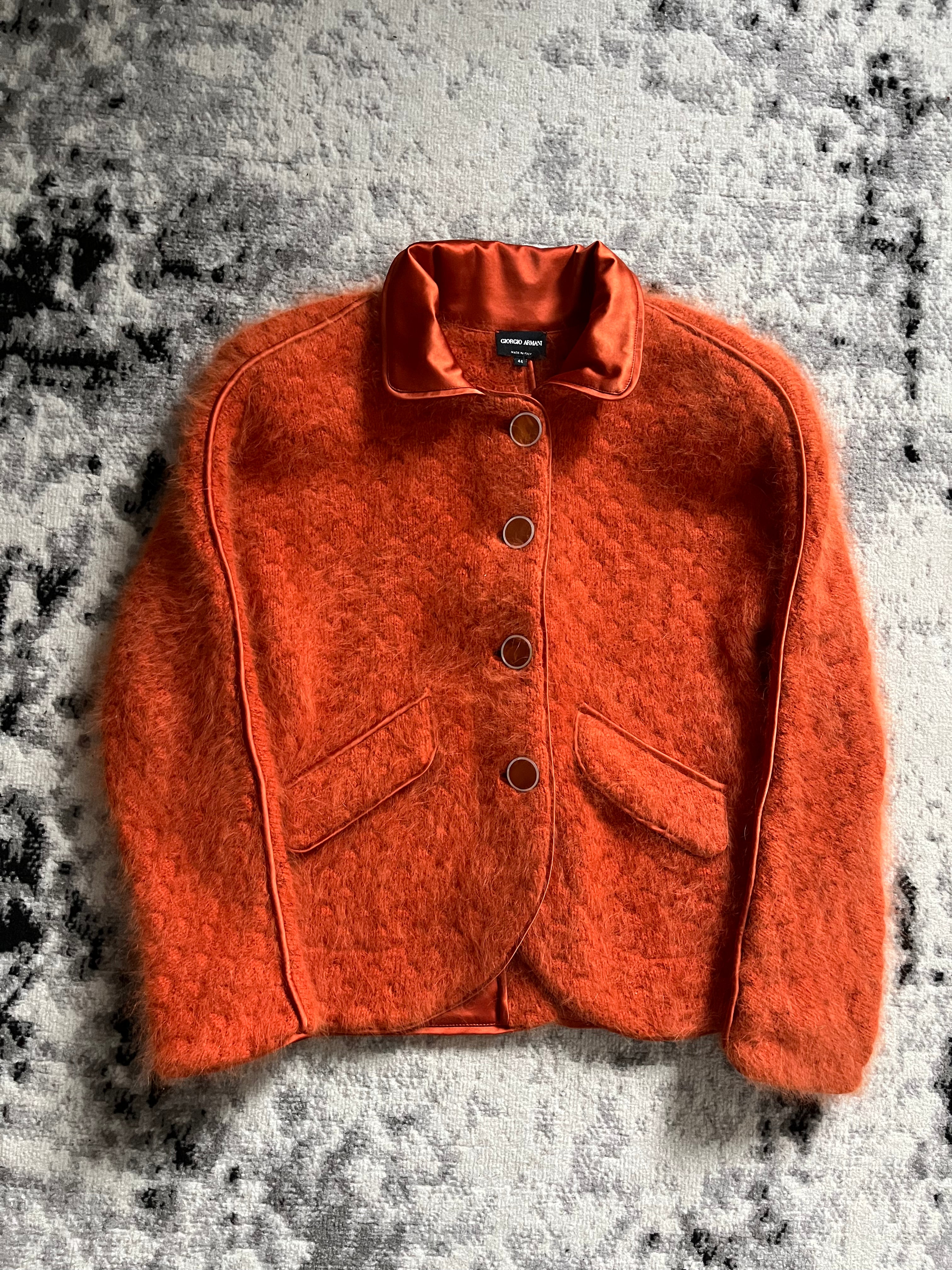 ジョルジオ アルマーニ オレンジ アバンギャルド カーディガン (S)