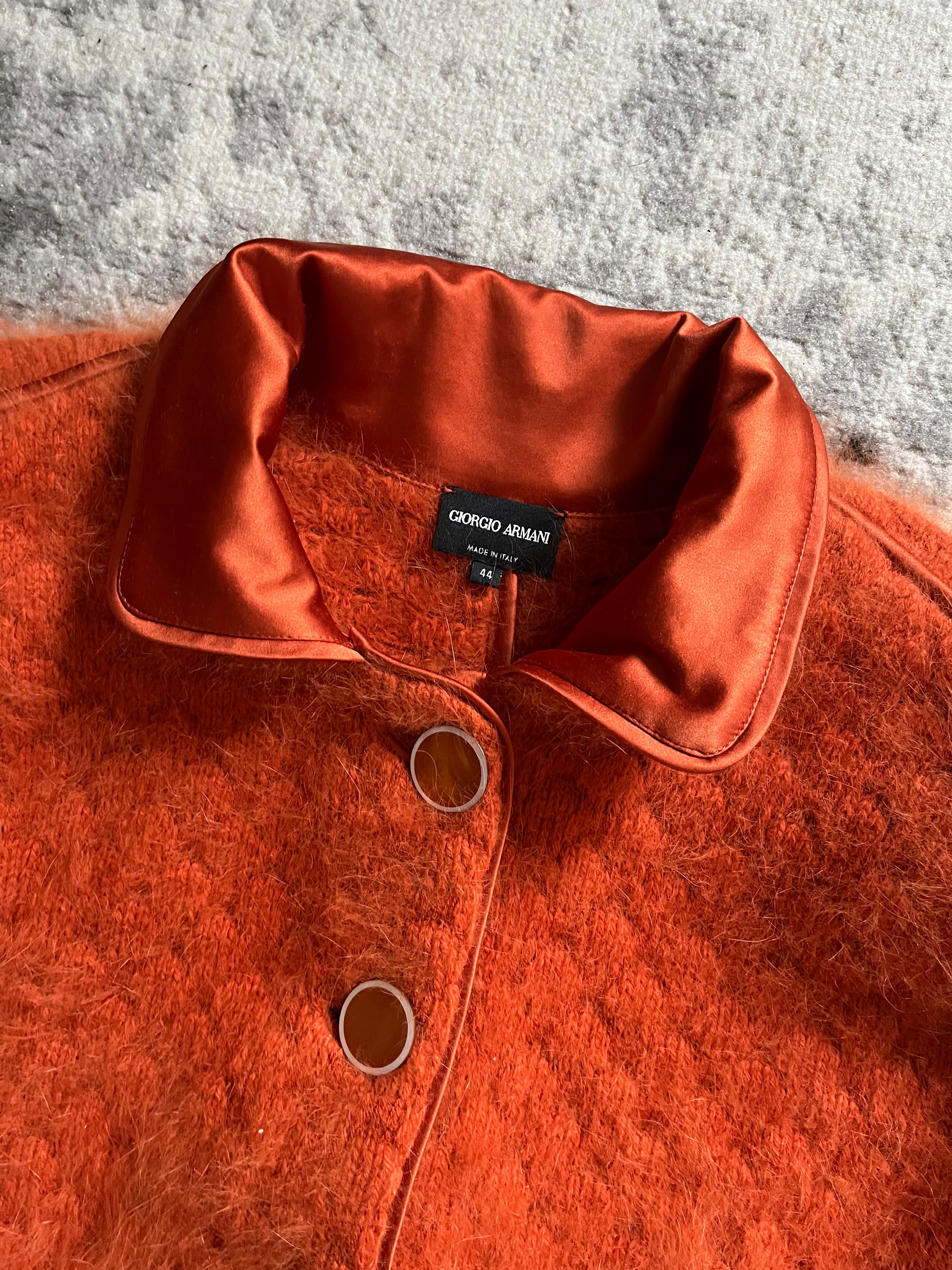 ジョルジオ アルマーニ オレンジ アバンギャルド カーディガン (S)