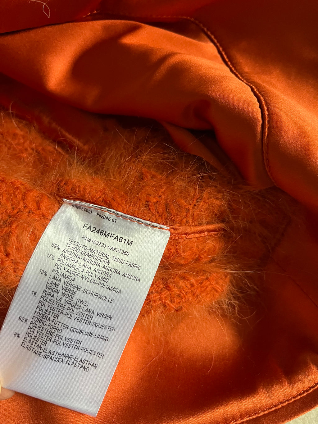 ジョルジオ アルマーニ オレンジ アバンギャルド カーディガン (S)