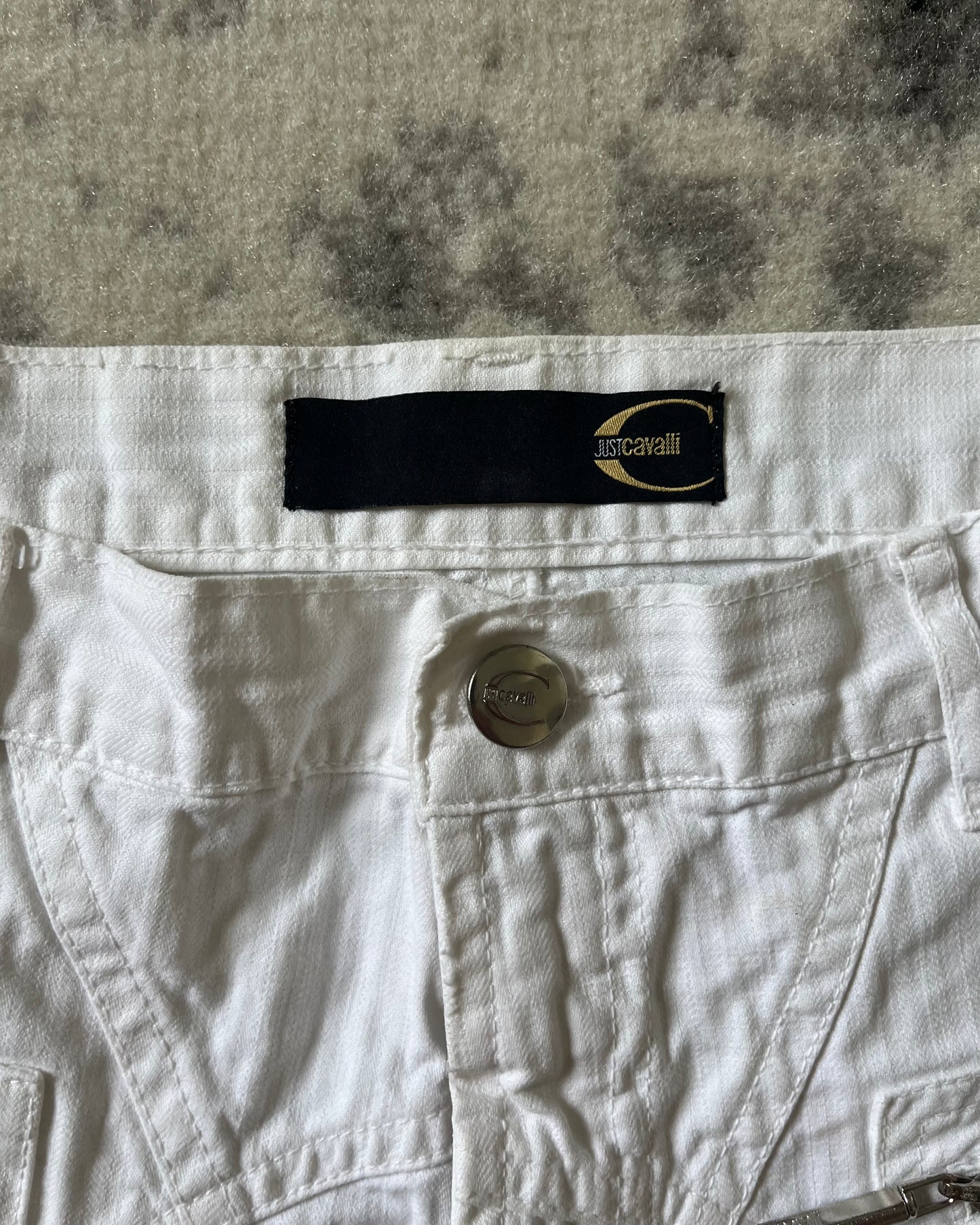 SS2004 Cavalli White Symetrical Pants (M)