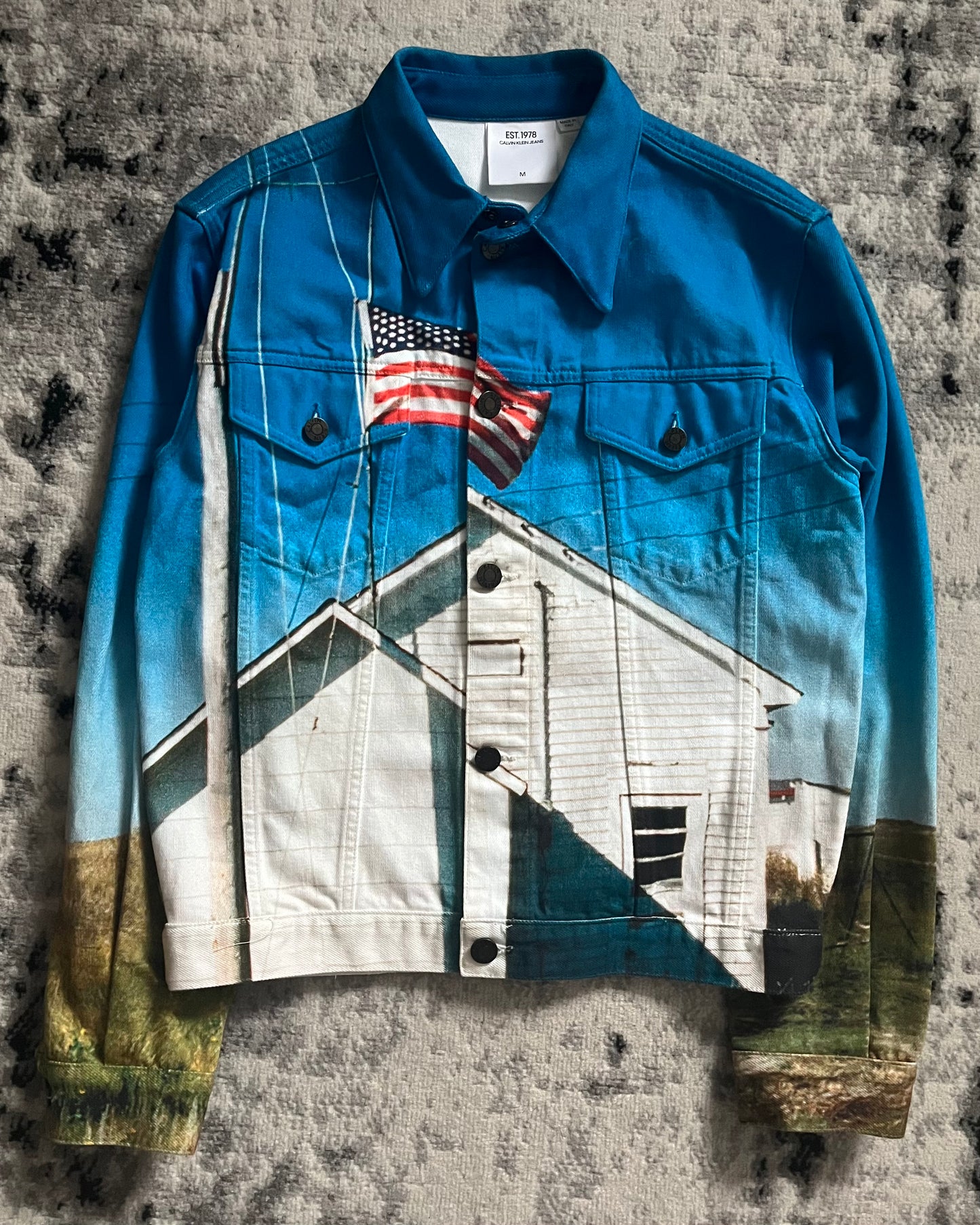 Calvin Klein 205W39NYC American Landscape Denim Trucker Jacket (M)