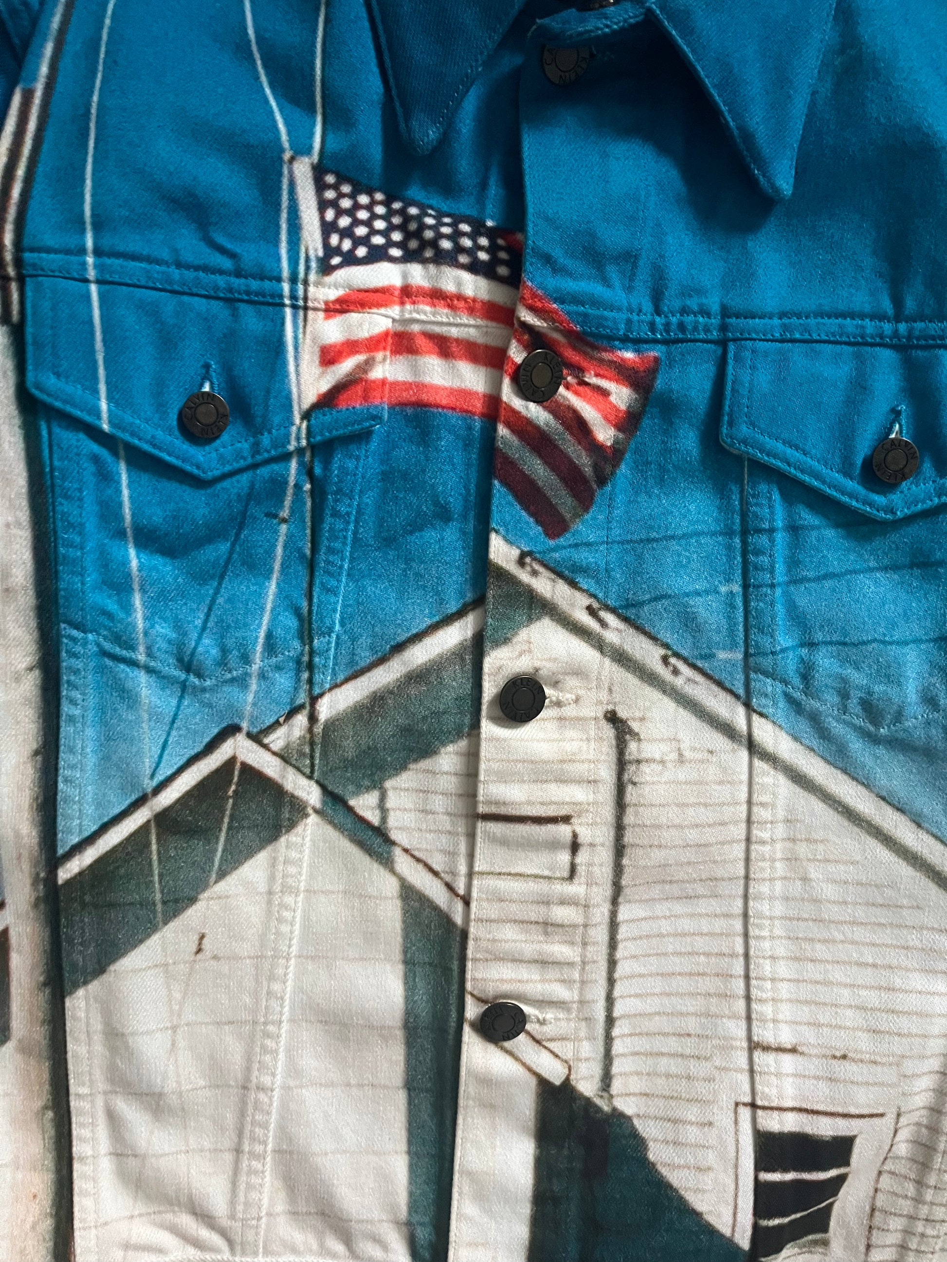 Calvin klein american flag jacket shop