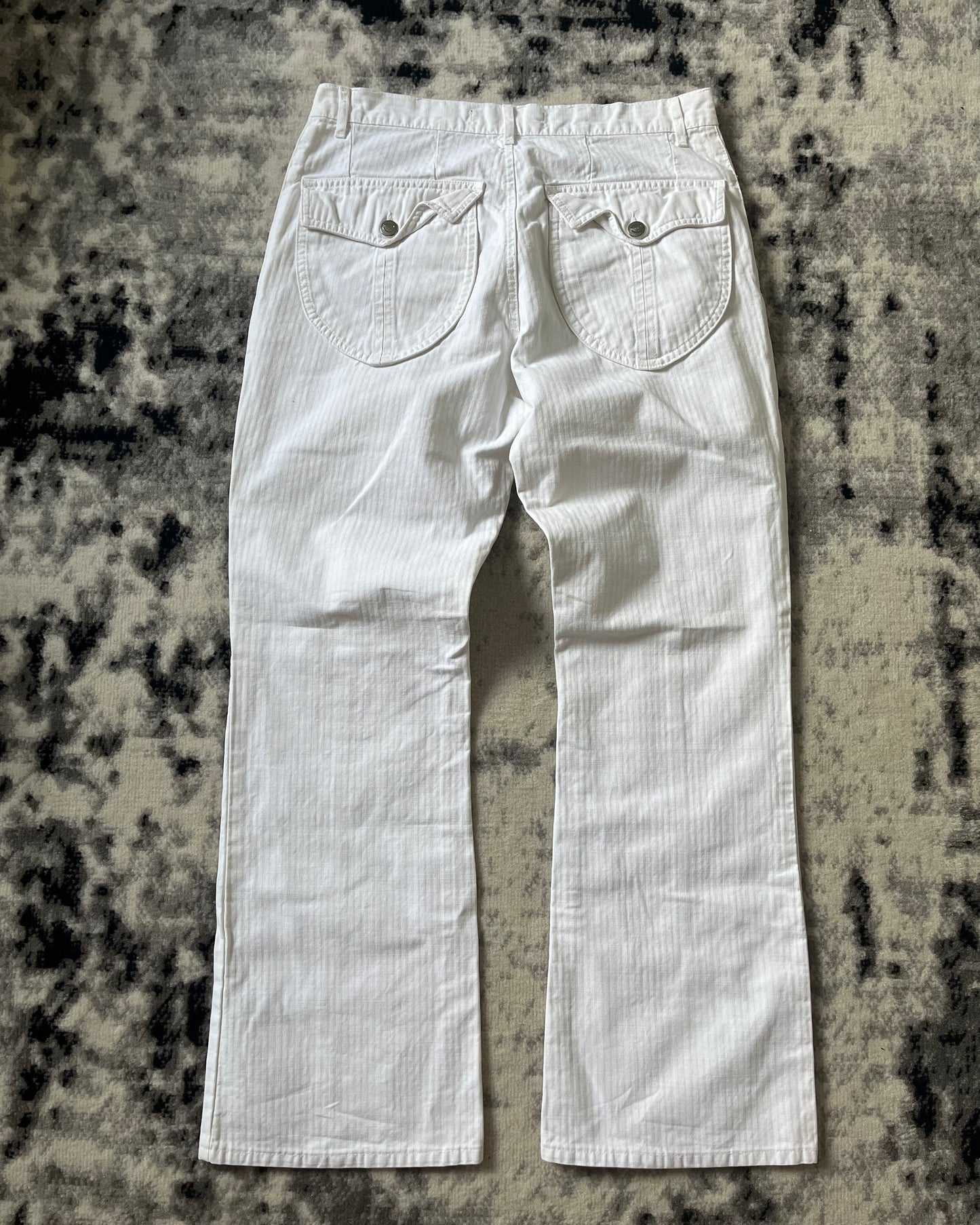 SS2004 Cavalli White Symetrical Pants (M)