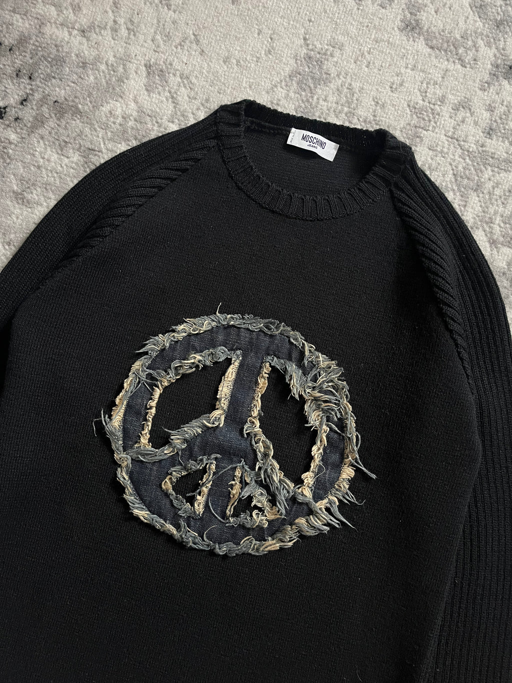 Moschino Peace and Love Black Sweater (M)