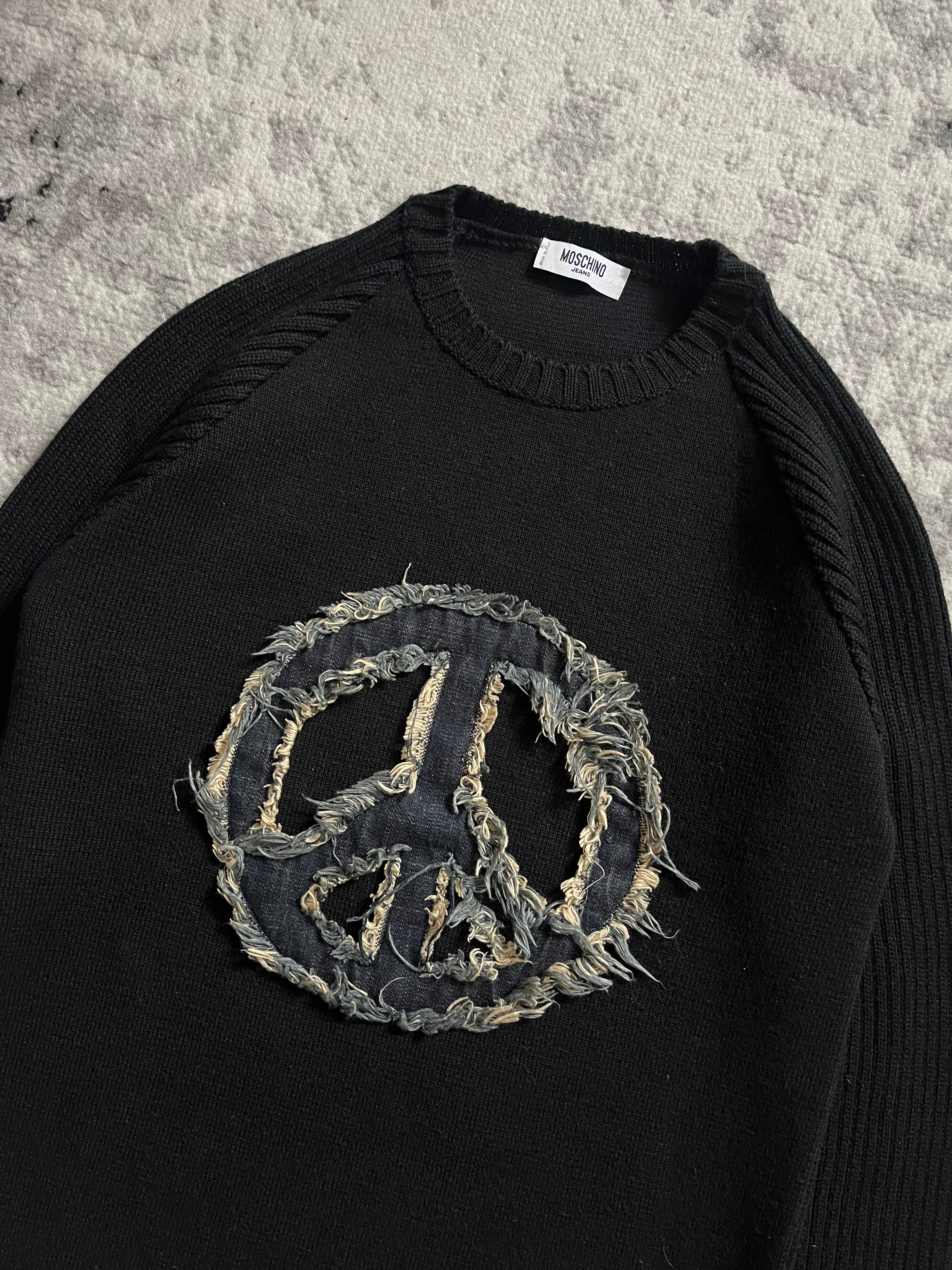Moschino Peace and Love Black Sweater (M)