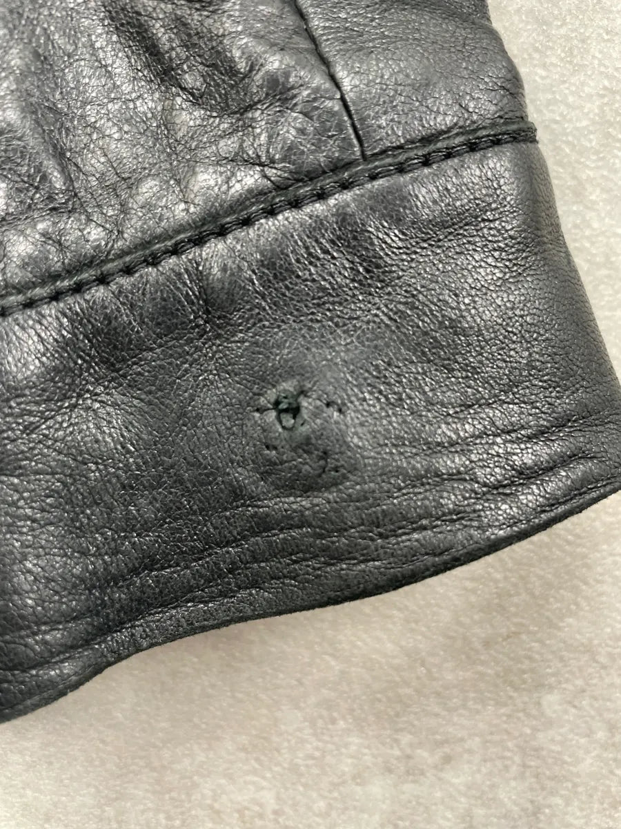 SS2013 Emporio Armani Black Leather Zip-Front Leather Jacket xwlzxpas 10