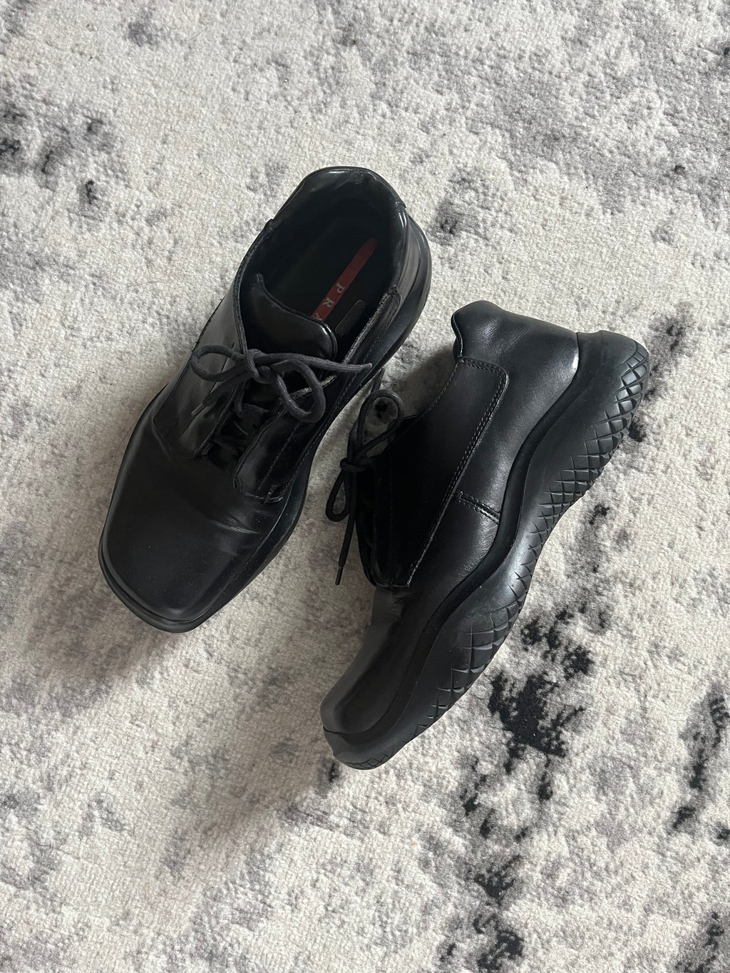 AW1999 Prada Black Chunky Vibram Boots (41,5eu/us8)