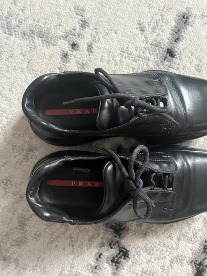 AW1999 Prada Black Chunky Vibram Boots (41,5eu/us8)
