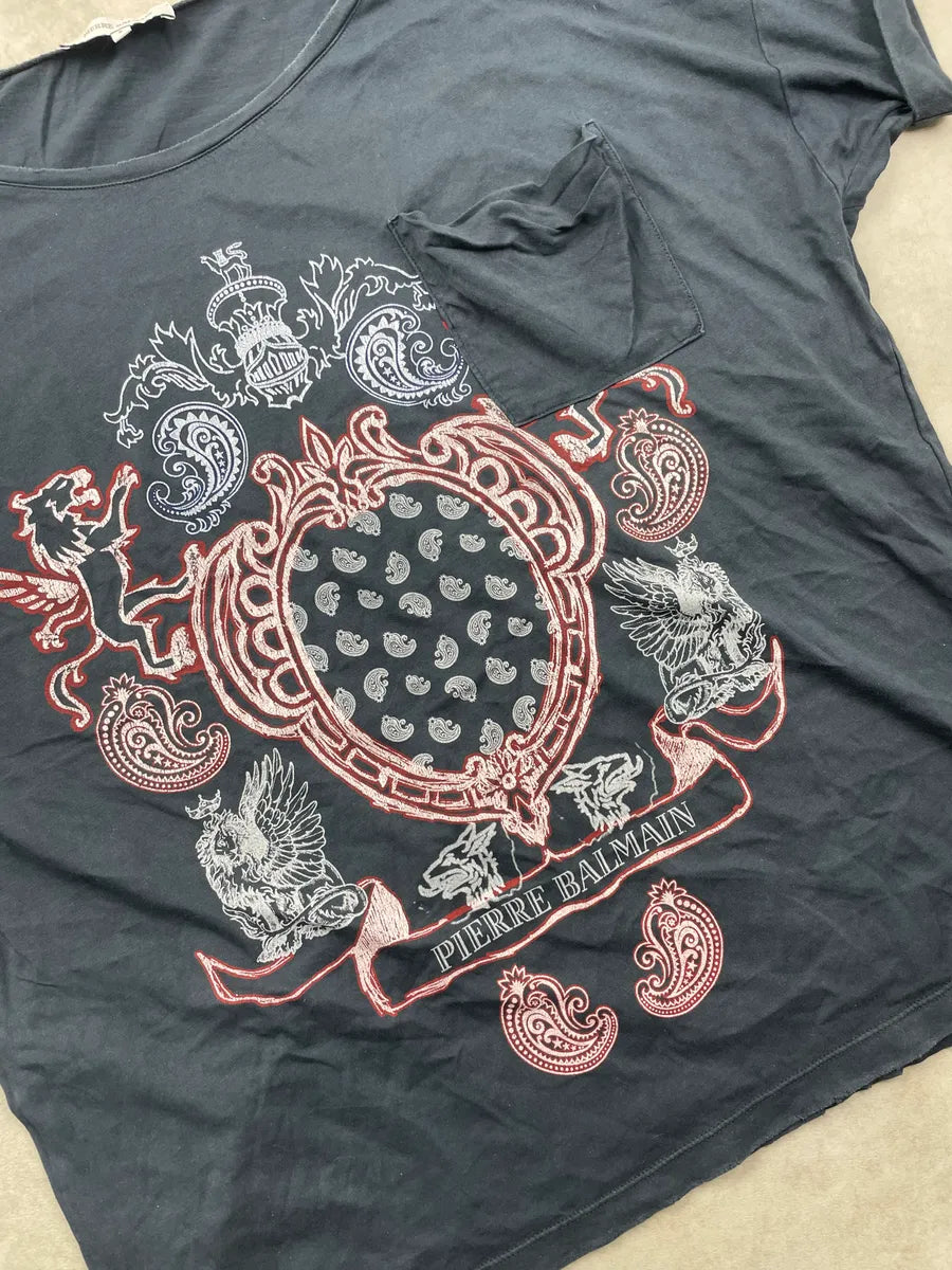 SS2012 Pierre Balmain Navy Crest T-Shirt kAInOvRt 5