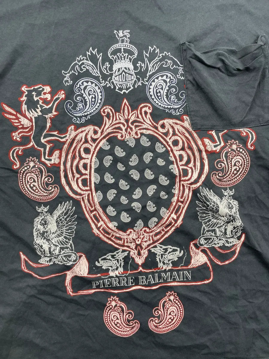 SS2012 Pierre Balmain Navy Crest T-Shirt kAInOvRt 6