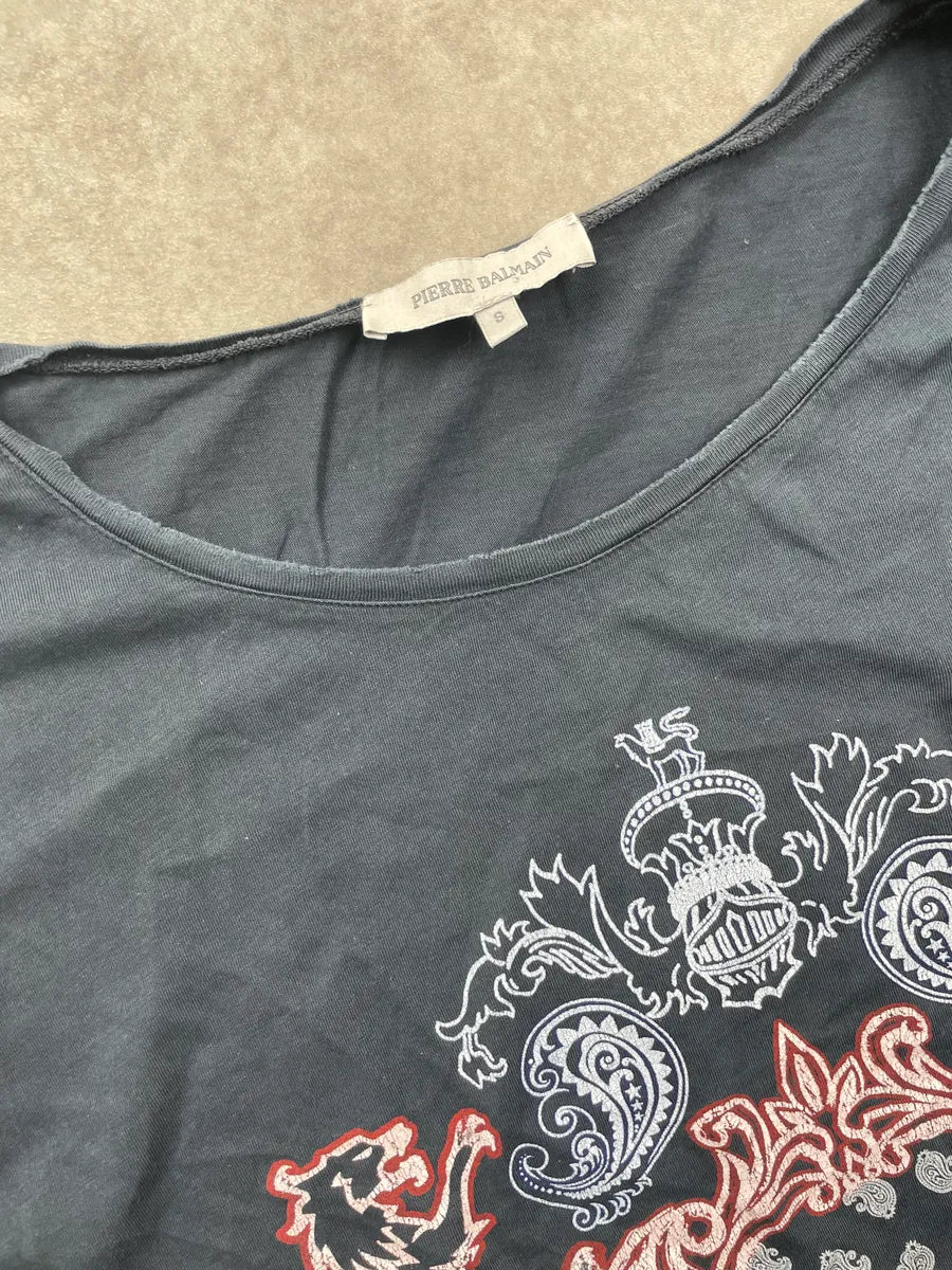 SS2012 Pierre Balmain Navy Crest T-Shirt kAInOvRt 7