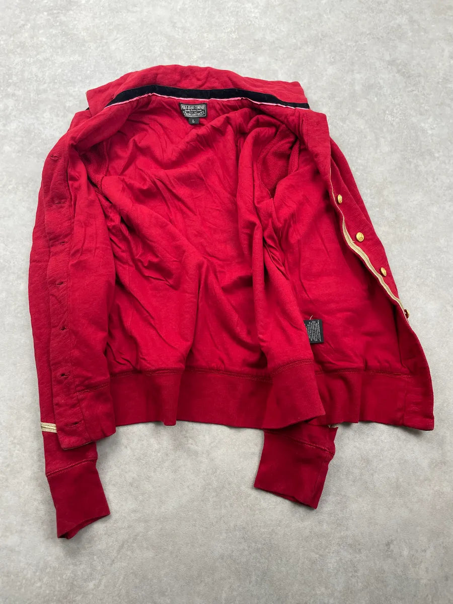 Ralph Lauren Red Cotton Military Band Light Jacket LnOldhPP 4