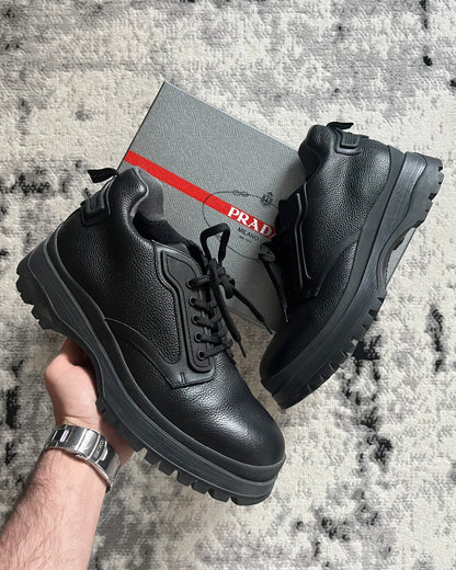 Prada Premium Black Leather Boots (42eu/us8,5)