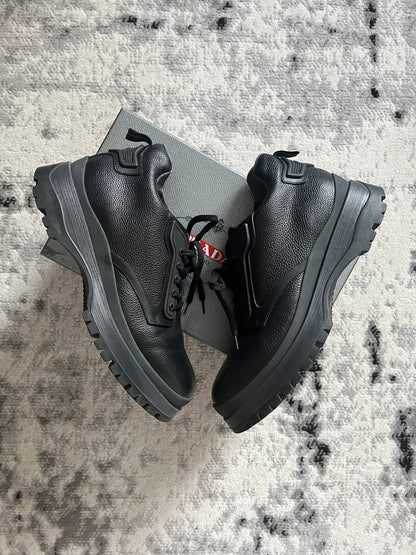 Prada Premium Black Leather Boots (42eu/us8,5)