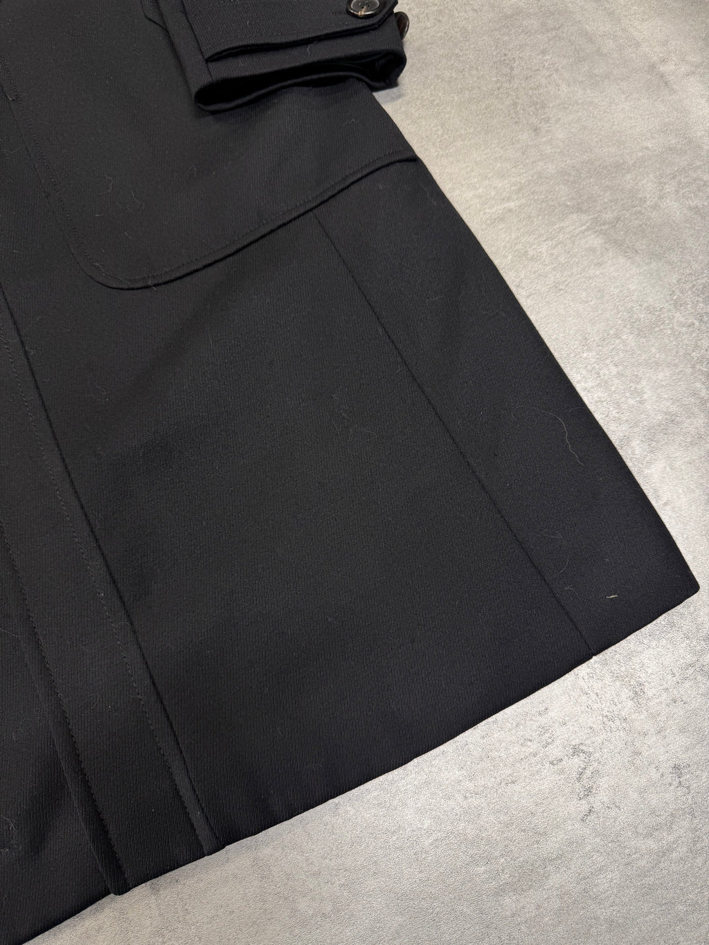 2000s Prada Black Wool Trench Coat (OS)