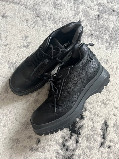 Prada Premium Black Leather Boots (42eu/us8,5)