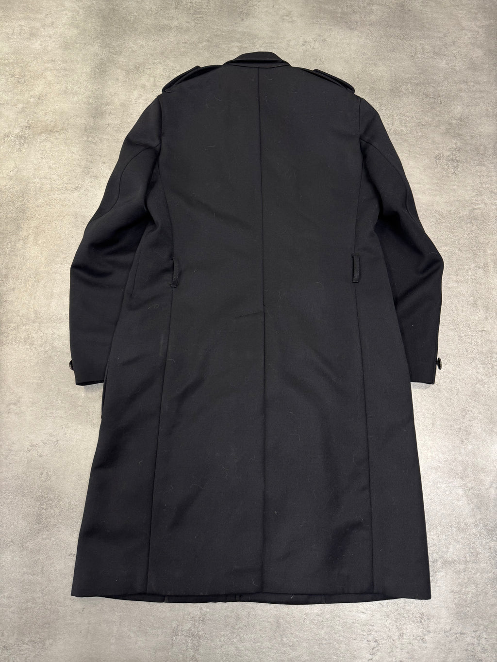 2000s Prada Black Wool Trench Coat (OS)
