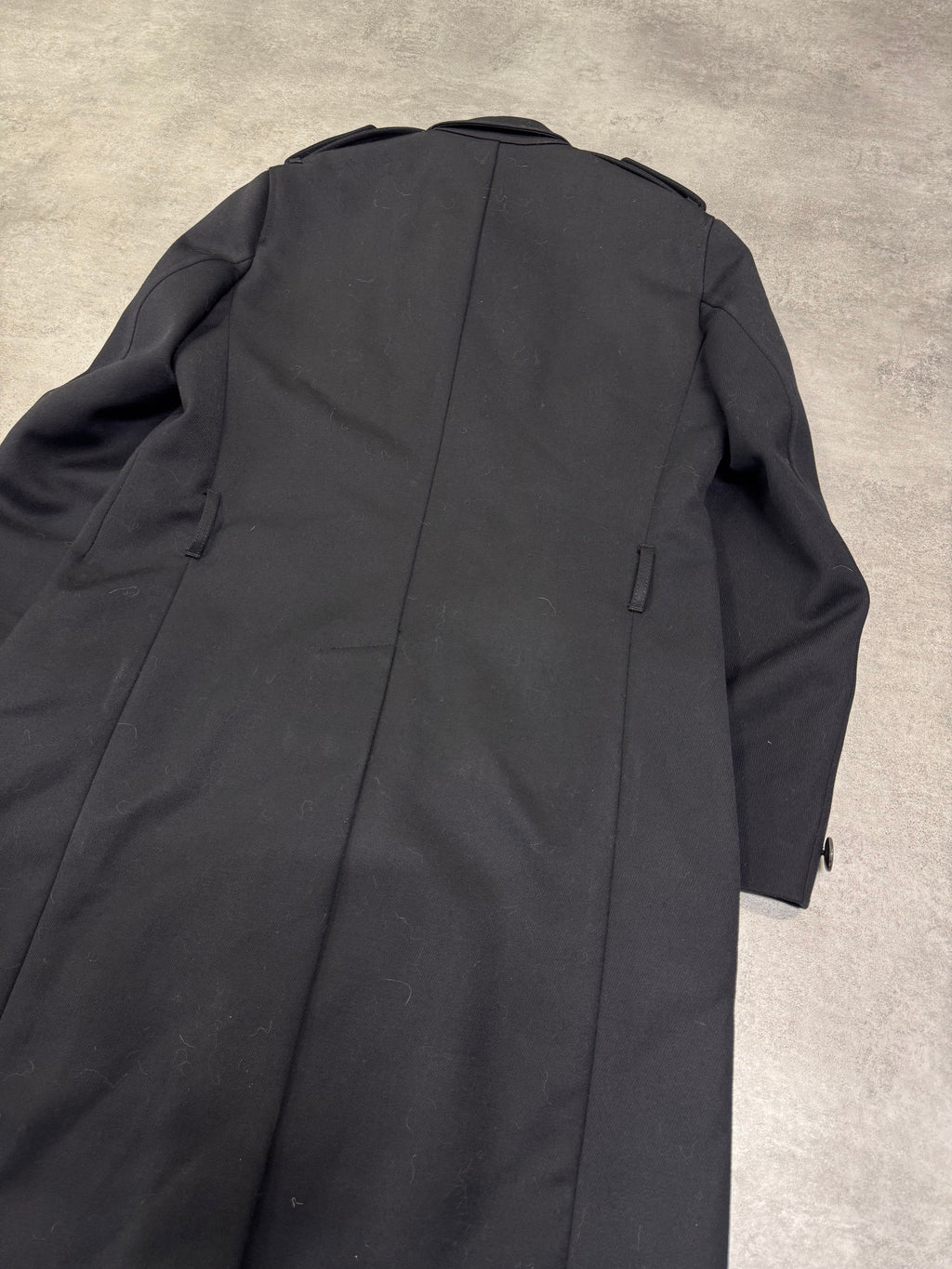 2000s Prada Black Wool Trench Coat (OS)