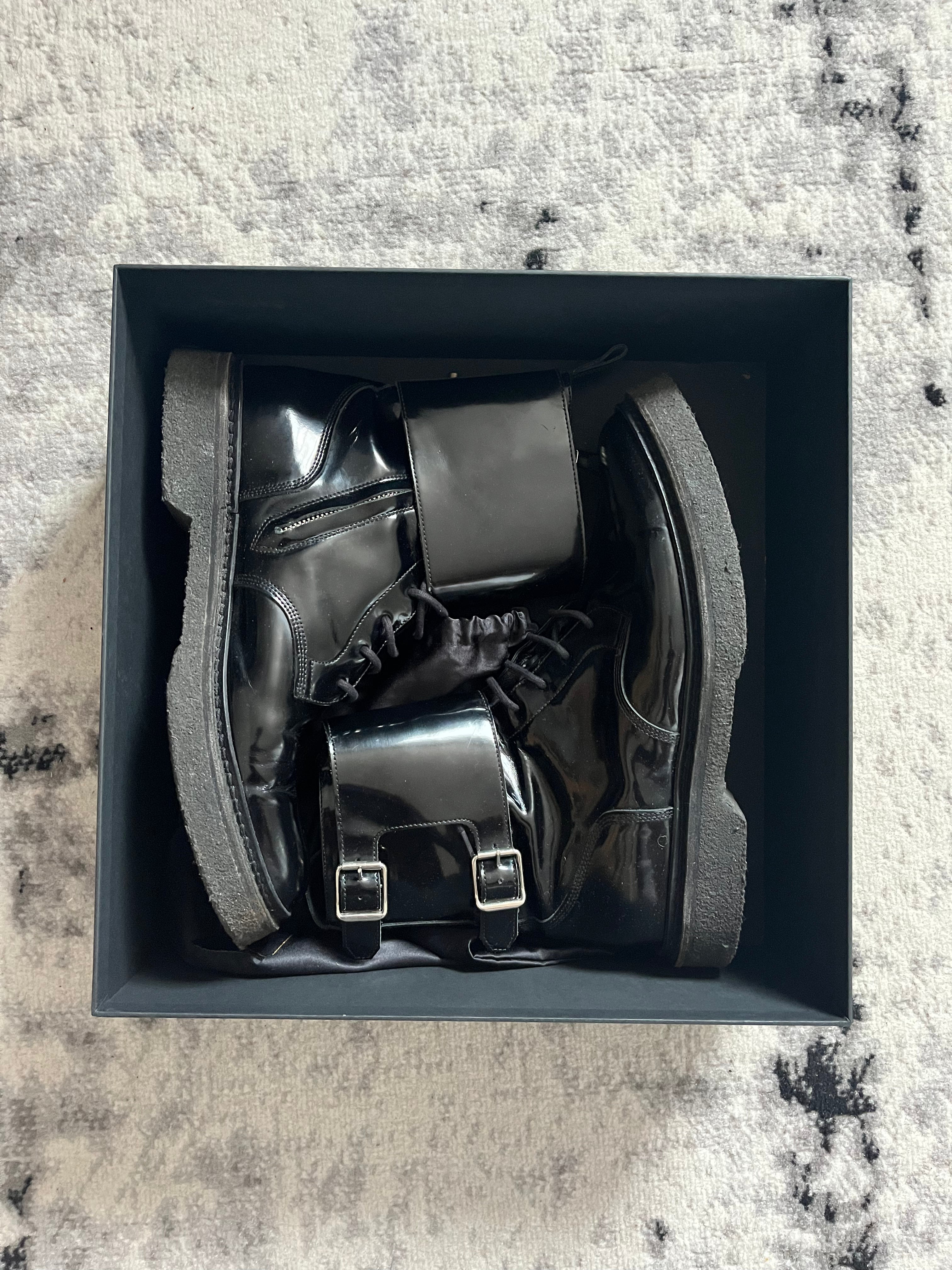 AW2015 Balmain x H&amp;M ブラック レザー ブーツ (45eu/us11,5)