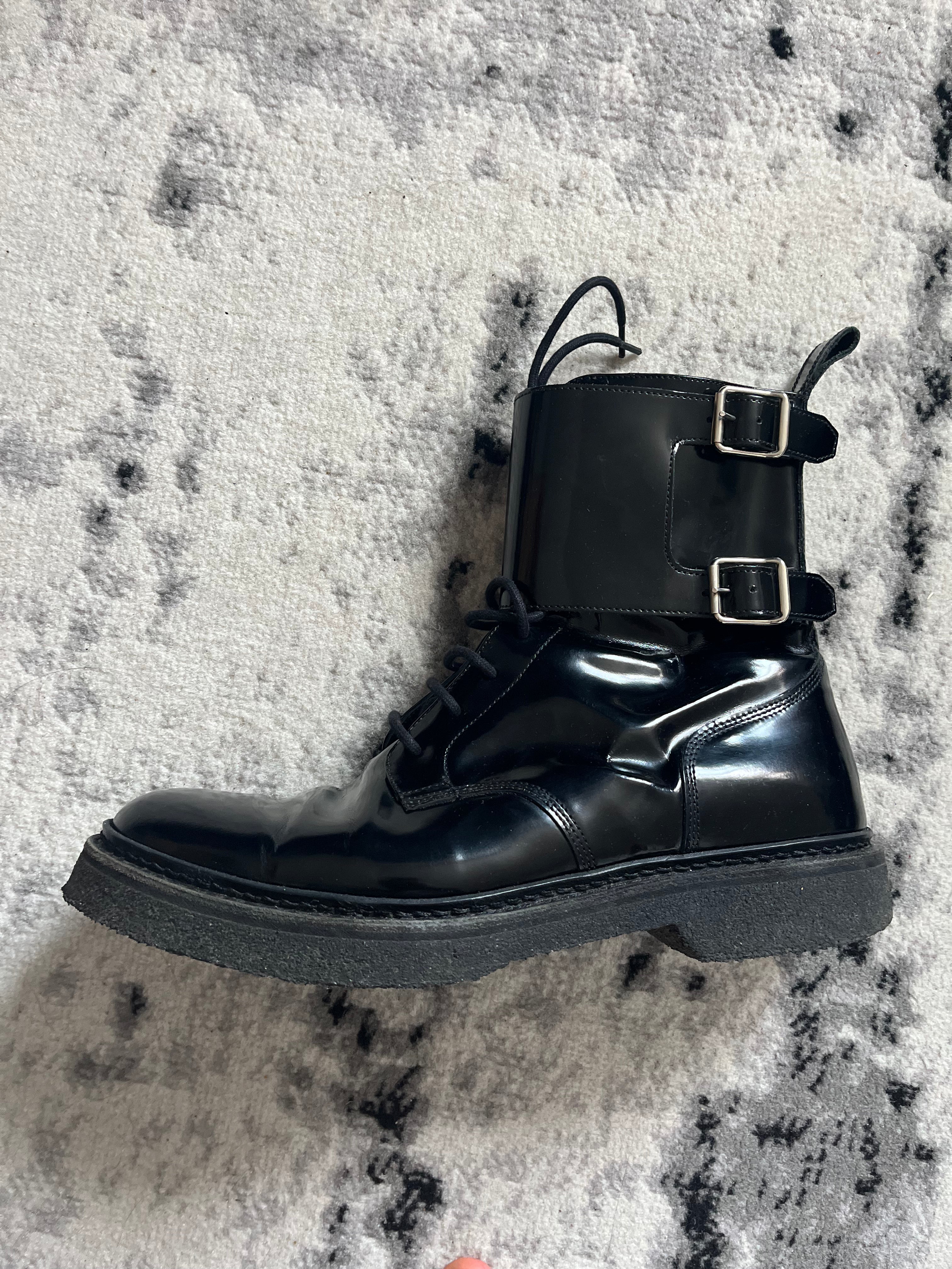 AW2015 Balmain x H&amp;M ブラック レザー ブーツ (45eu/us11,5)