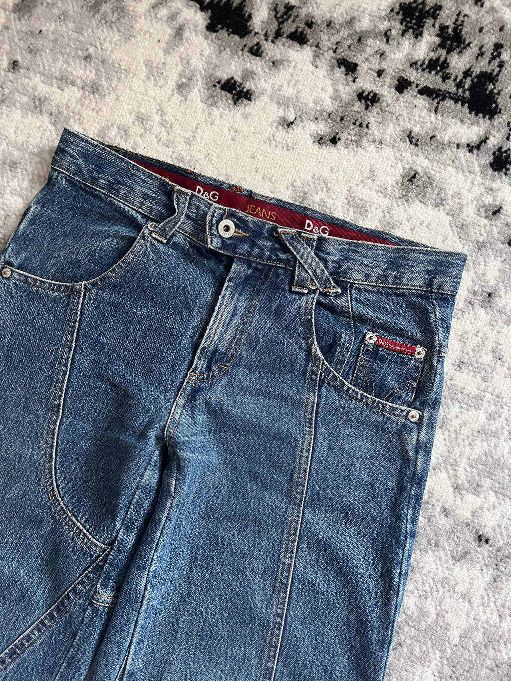 2003AW ドルチェ＆ガッバーナ フレアトロンプルイユジーンズ (S)