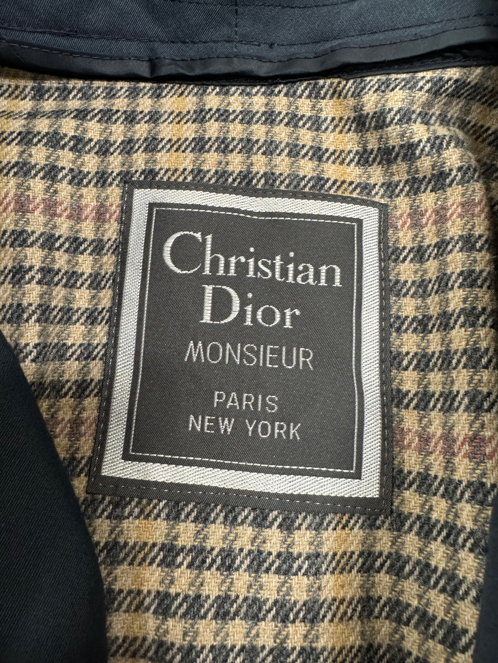 1980s Christian Dior Navy Trench Coat (M/L)