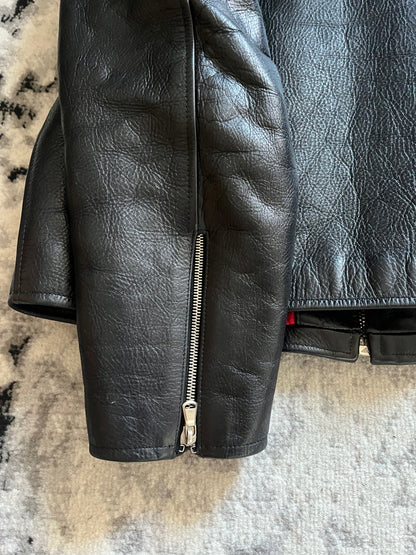 90s Moschino Premium Biker Leather Jacket (L)