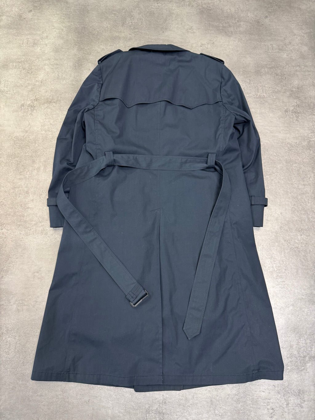 1980s Christian Dior Navy Trench Coat (M/L)