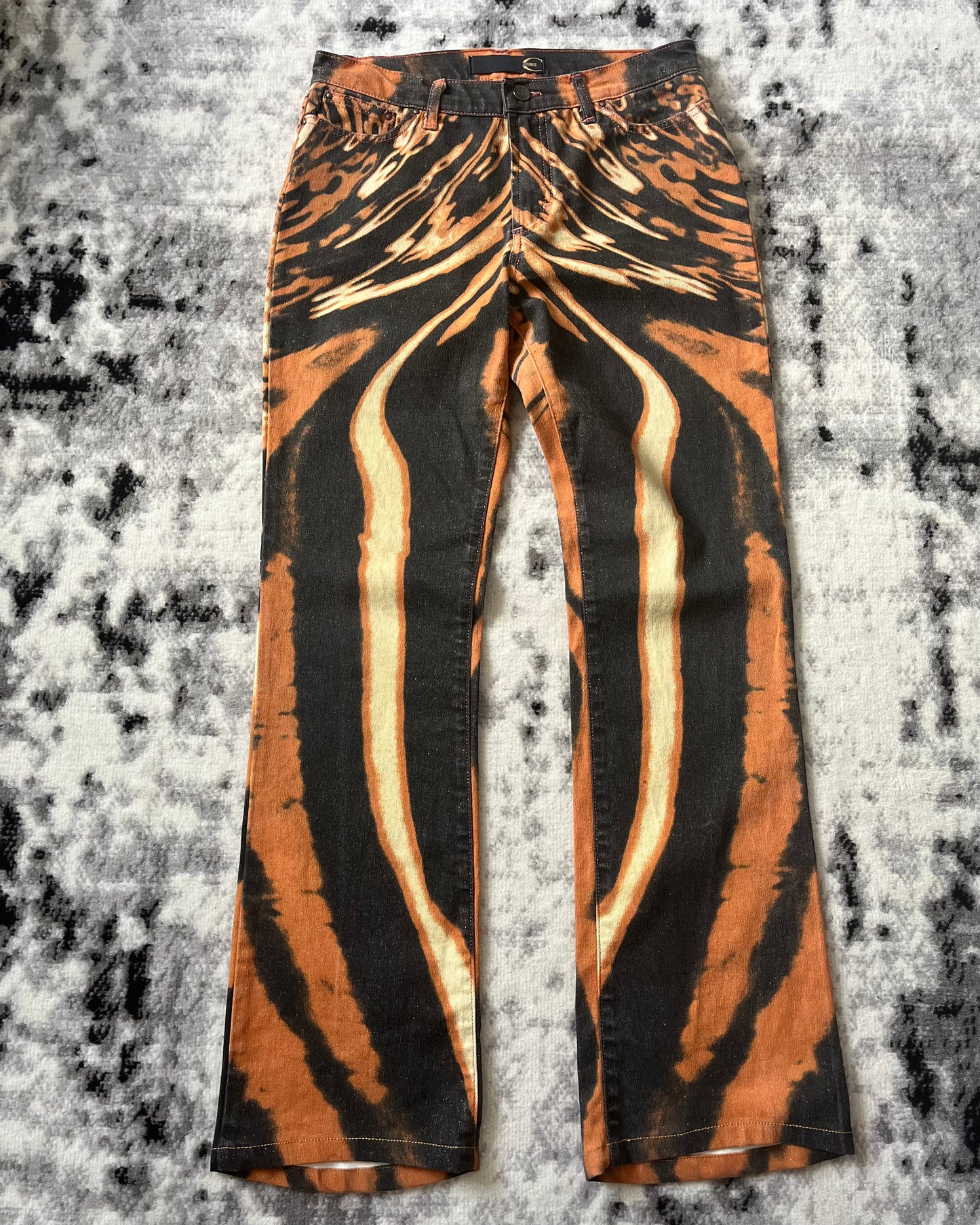 SS2002 Cavalli Pumpkin Psycho Hallucination Pants (S)