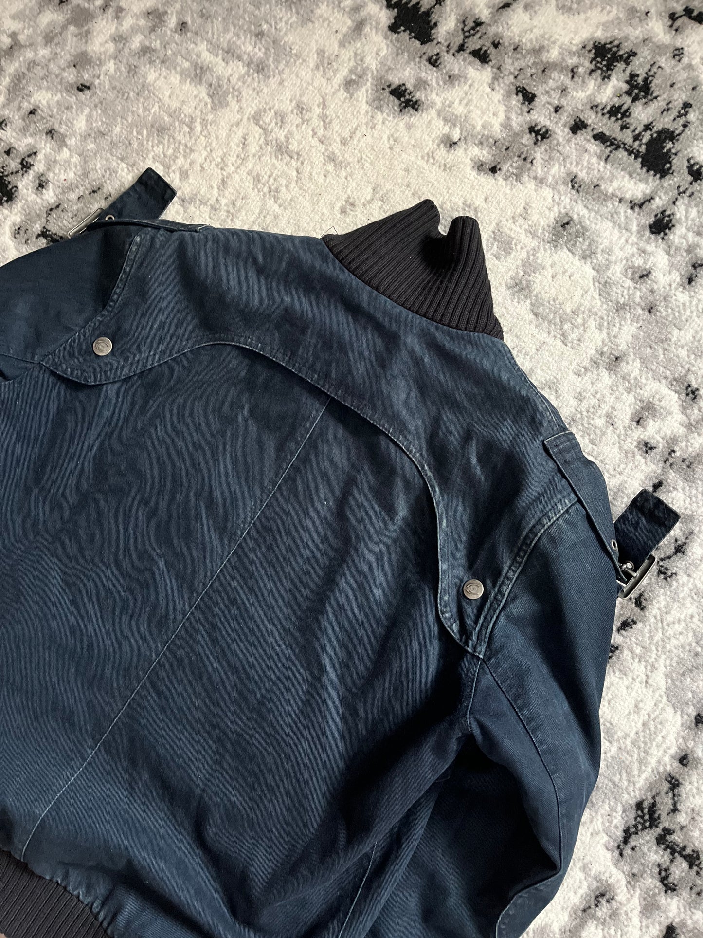 FW2004 Cavalli Astro Biker Navy Jacket (M/L)