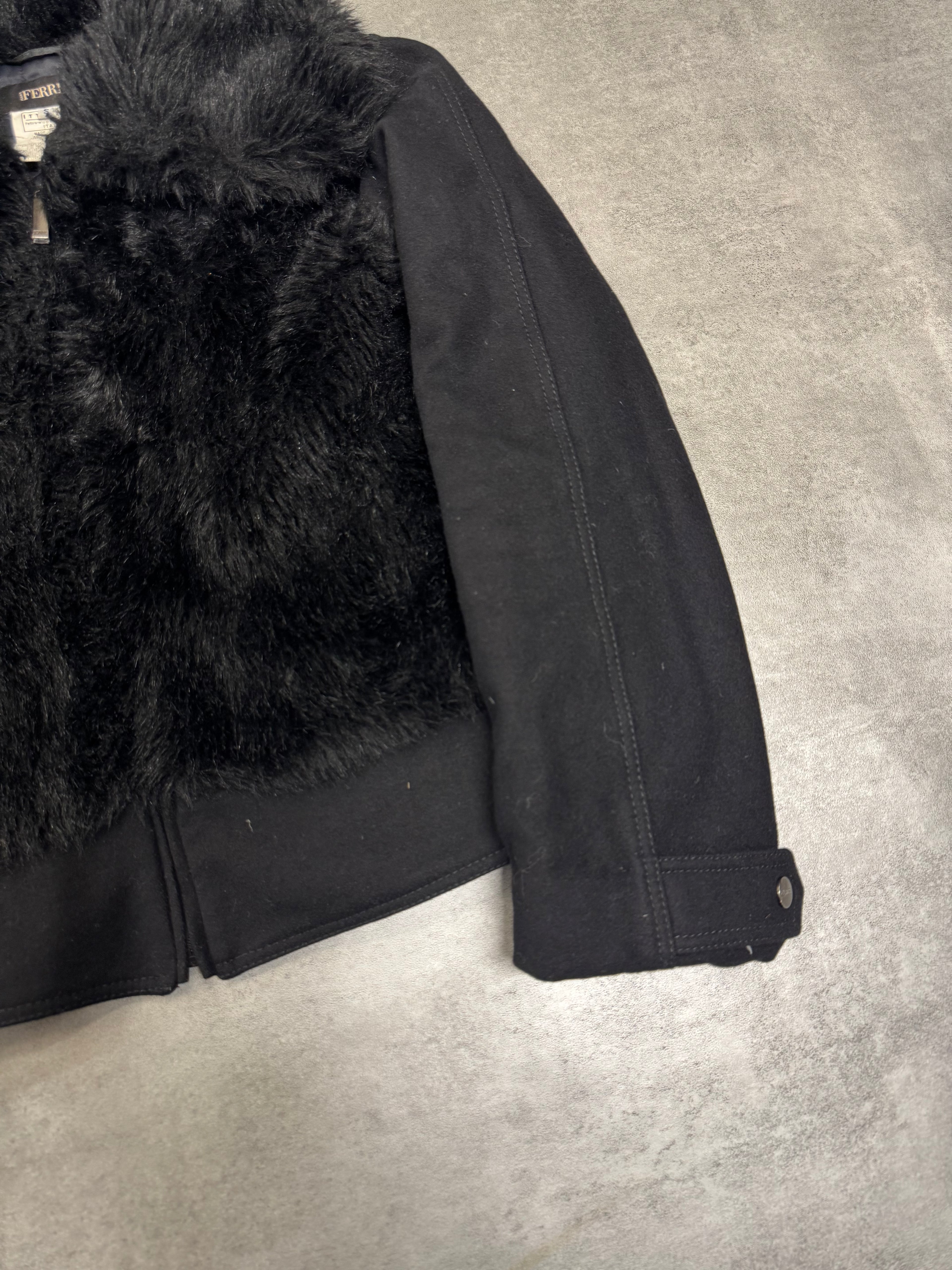 2000s Gianfranco Ferré Faux-Fur Black Jacket (OS)
