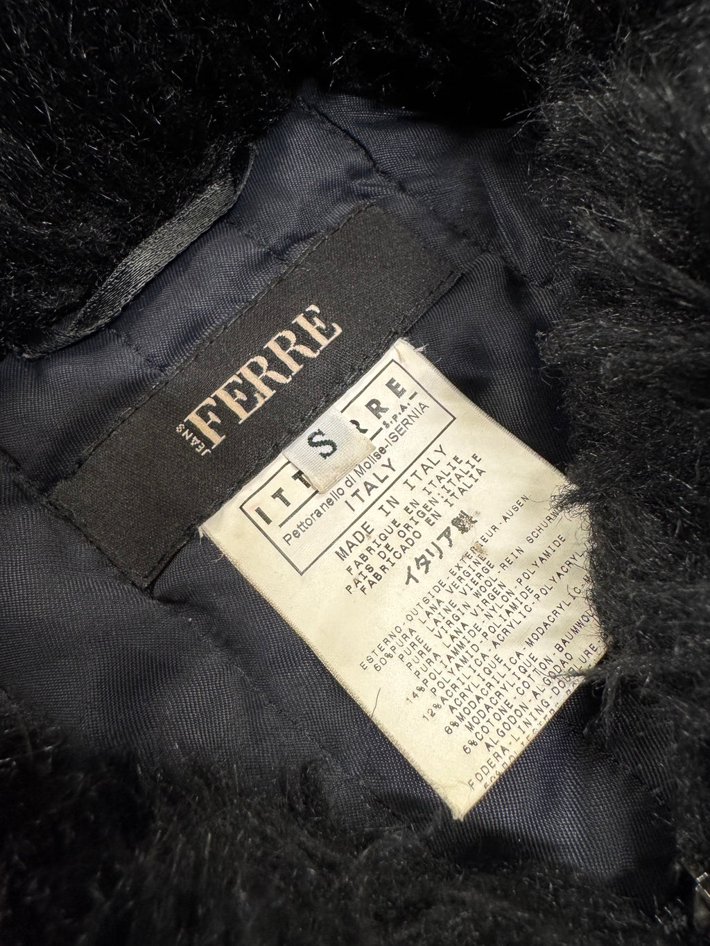 2000s Gianfranco Ferré Faux-Fur Black Jacket (OS)