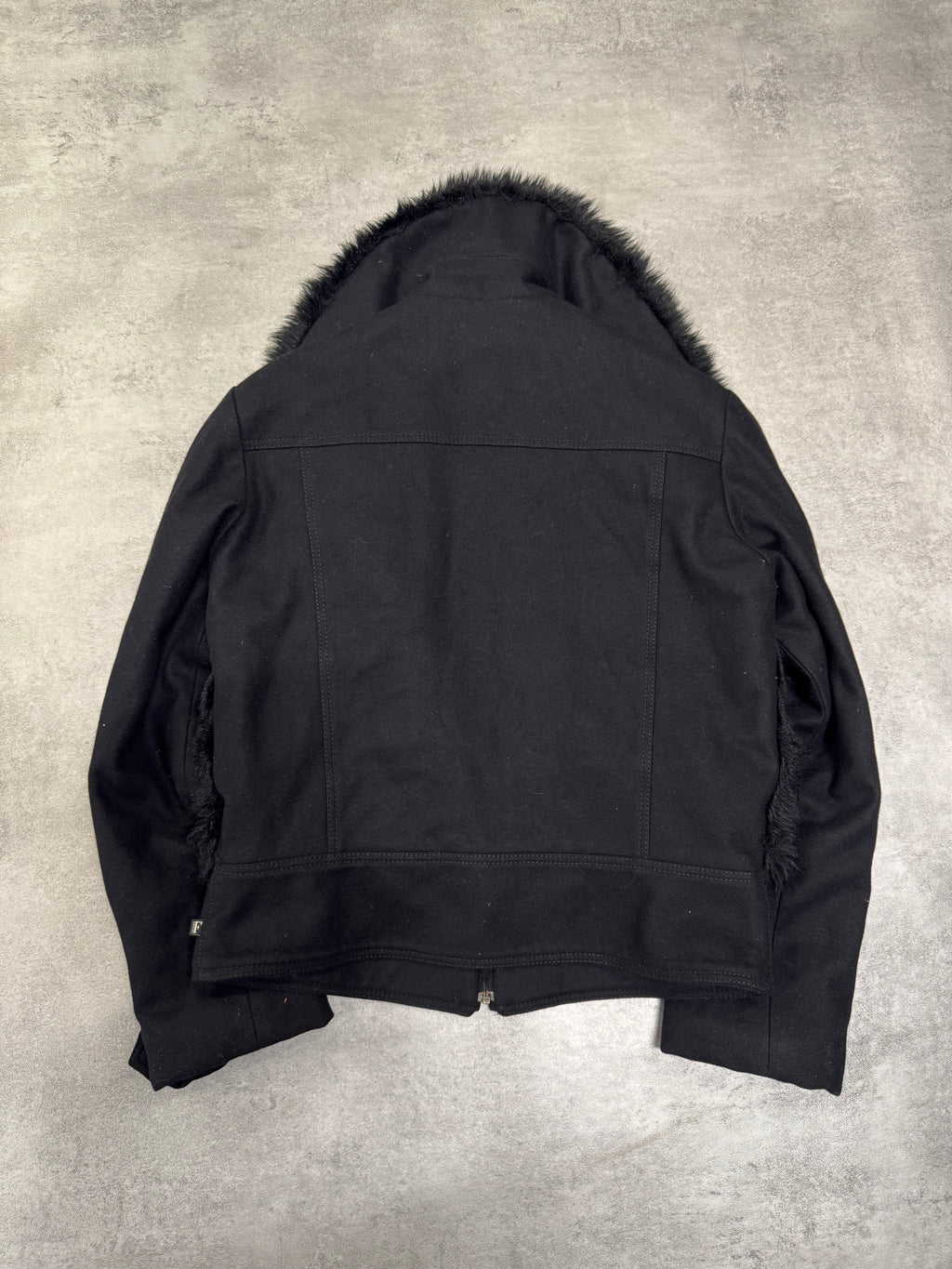 2000s Gianfranco Ferré Faux-Fur Black Jacket (OS)