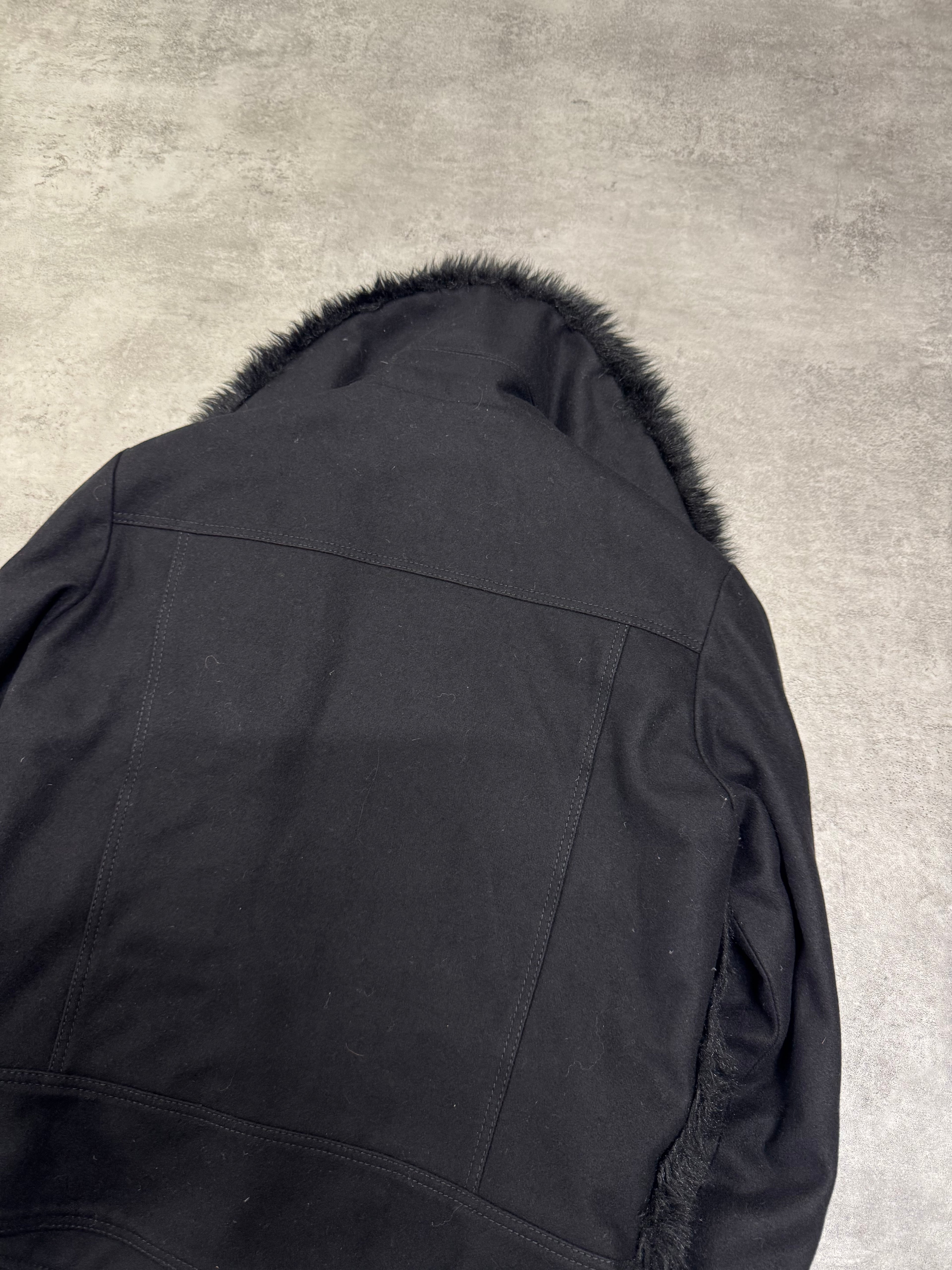 2000s Gianfranco Ferré Faux-Fur Black Jacket (OS)