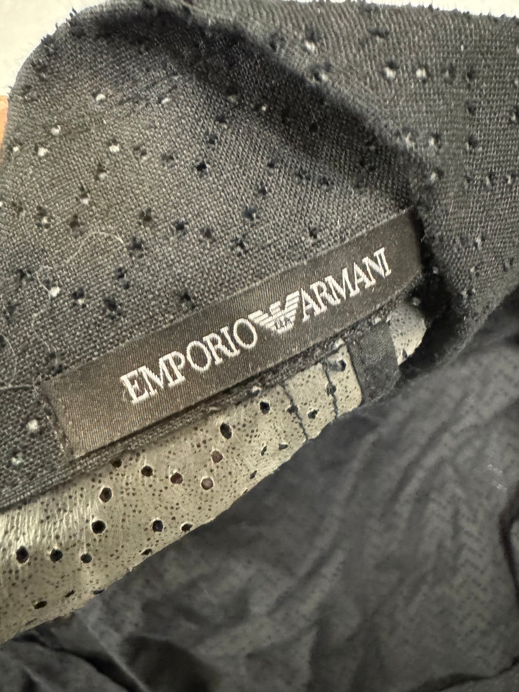 SS2022 Emporio Armani Black Linen Trench Coat (M/L)