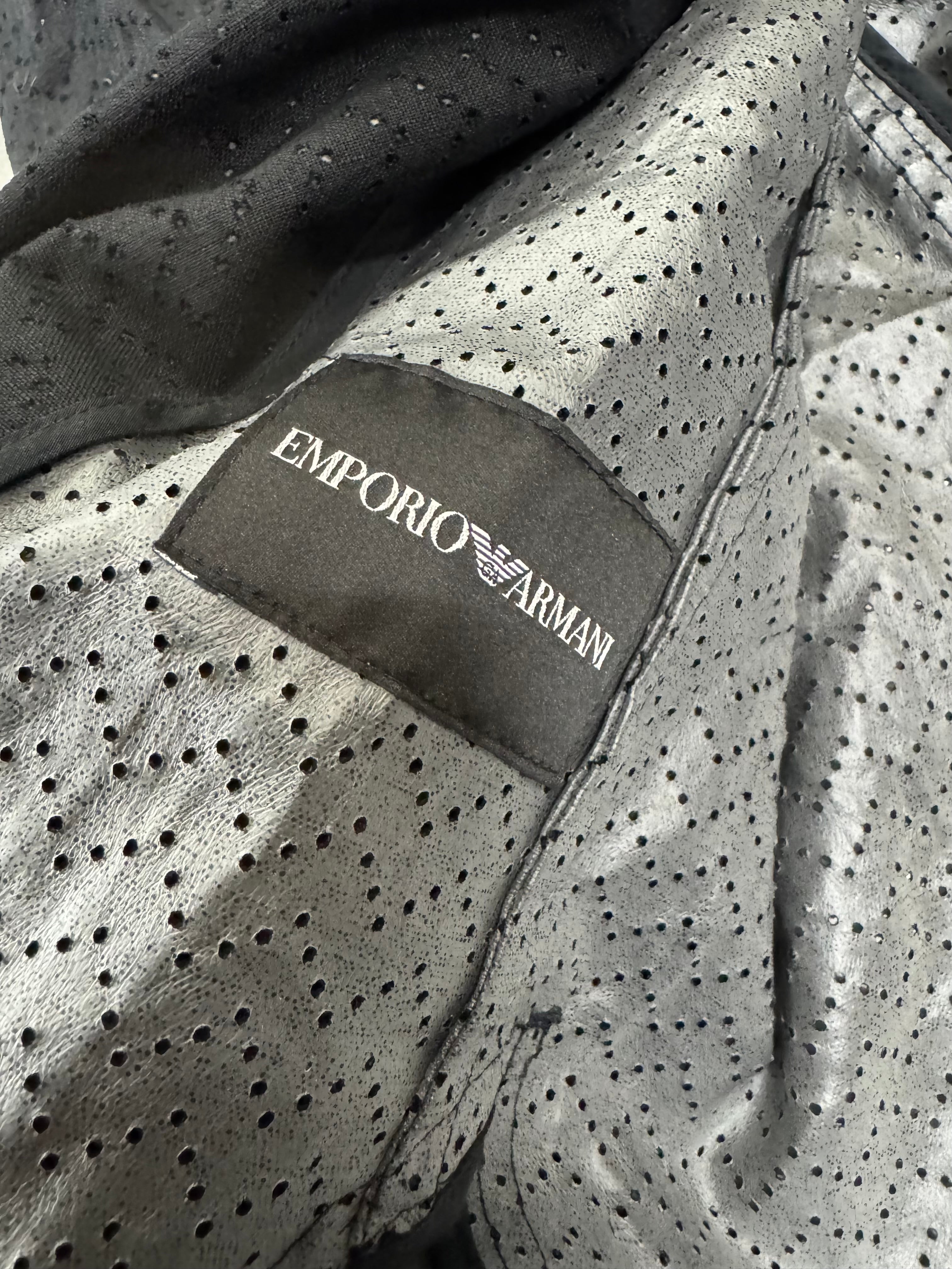 SS2022 Emporio Armani Black Linen Trench Coat (M/L)