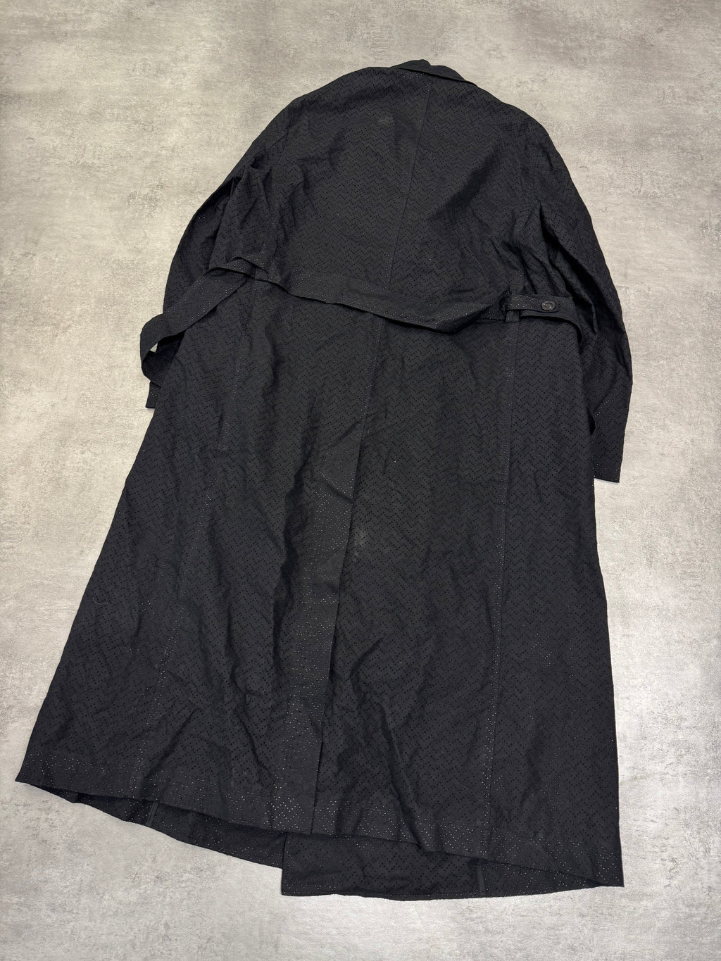 SS2022 Emporio Armani Black Linen Trench Coat (M/L)