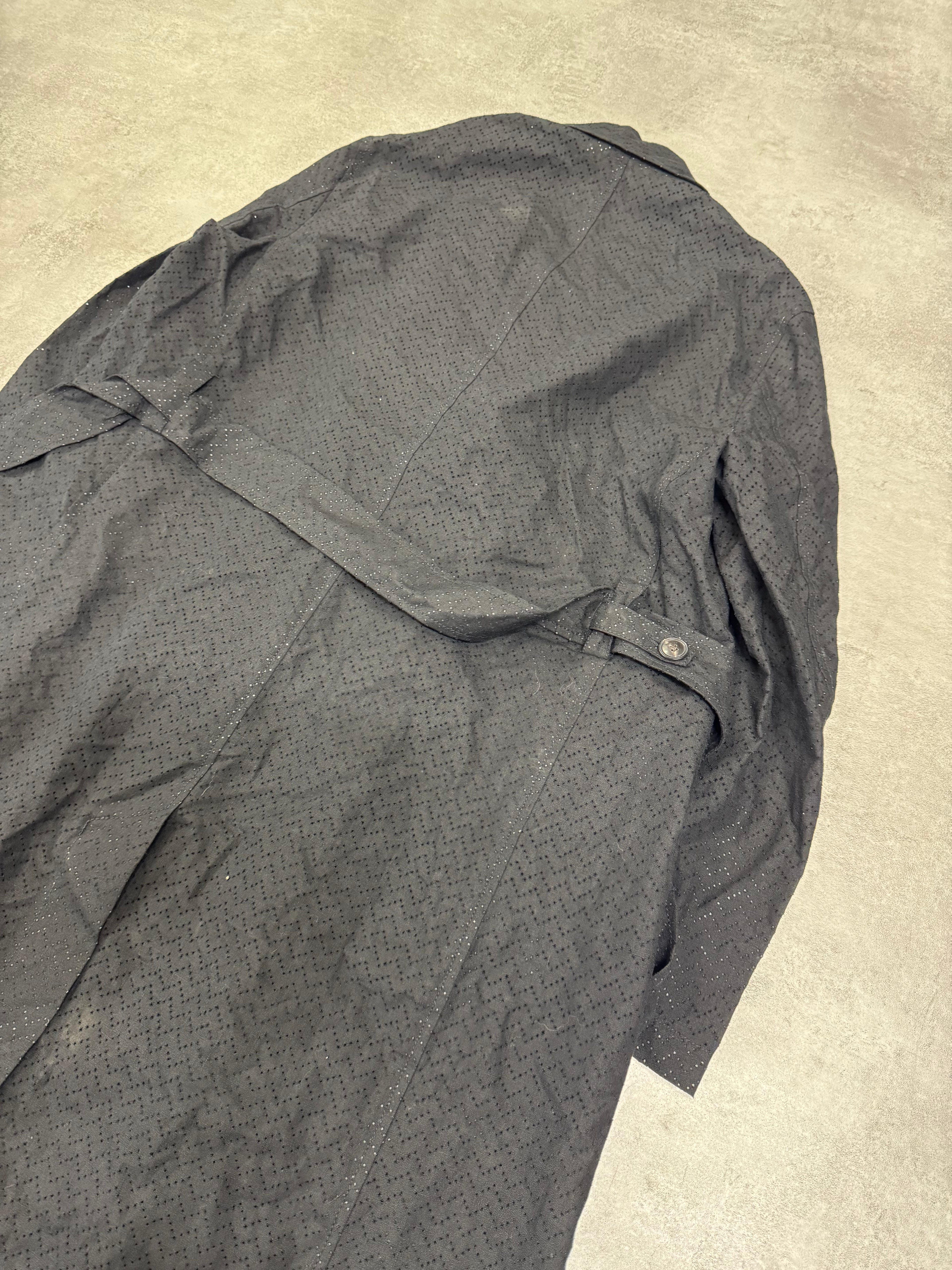 SS2022 Emporio Armani Black Linen Trench Coat (M/L)
