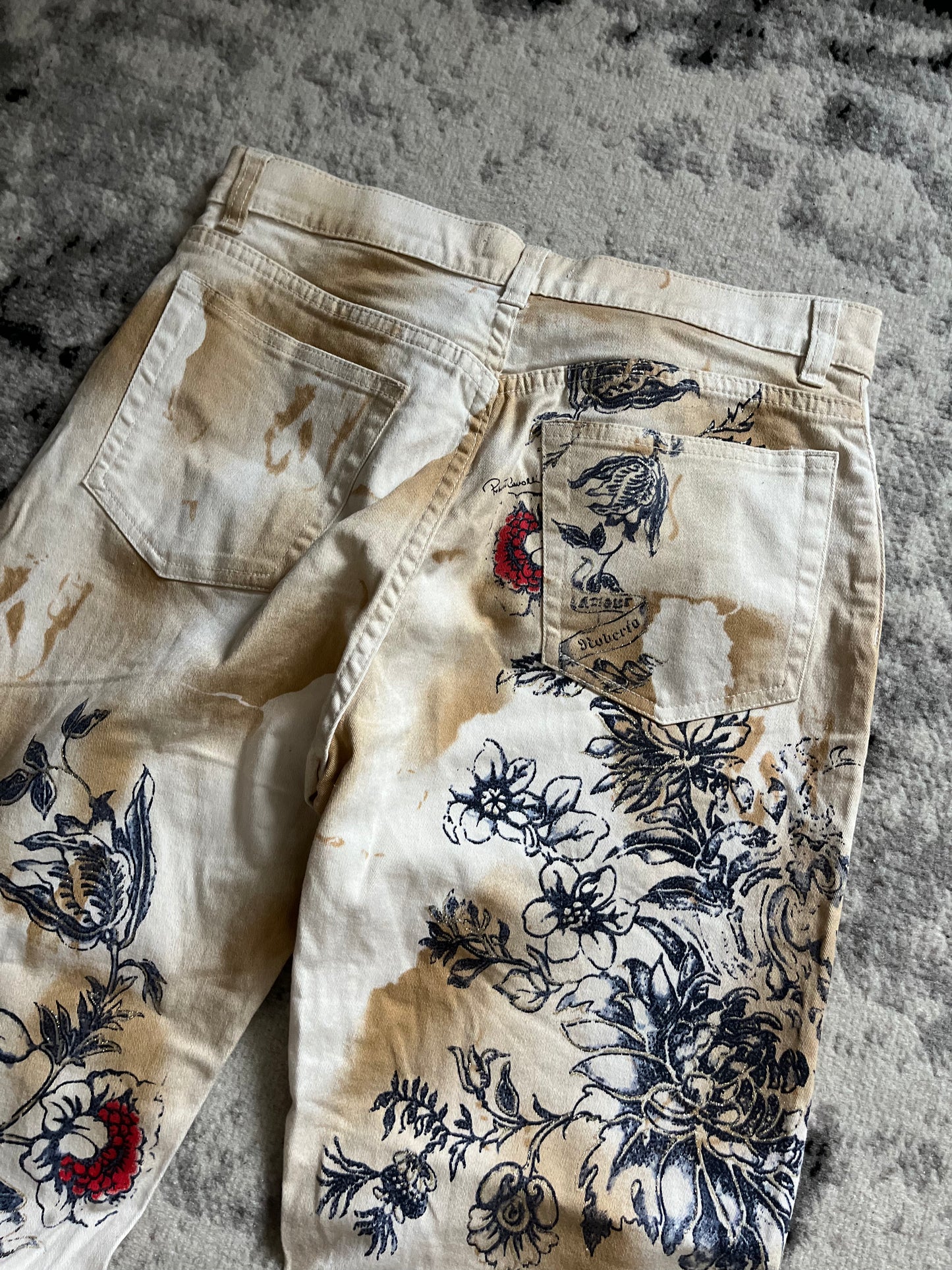 SS2003 Roberto Cavalli Tiger Tattoo Pants (S/M)