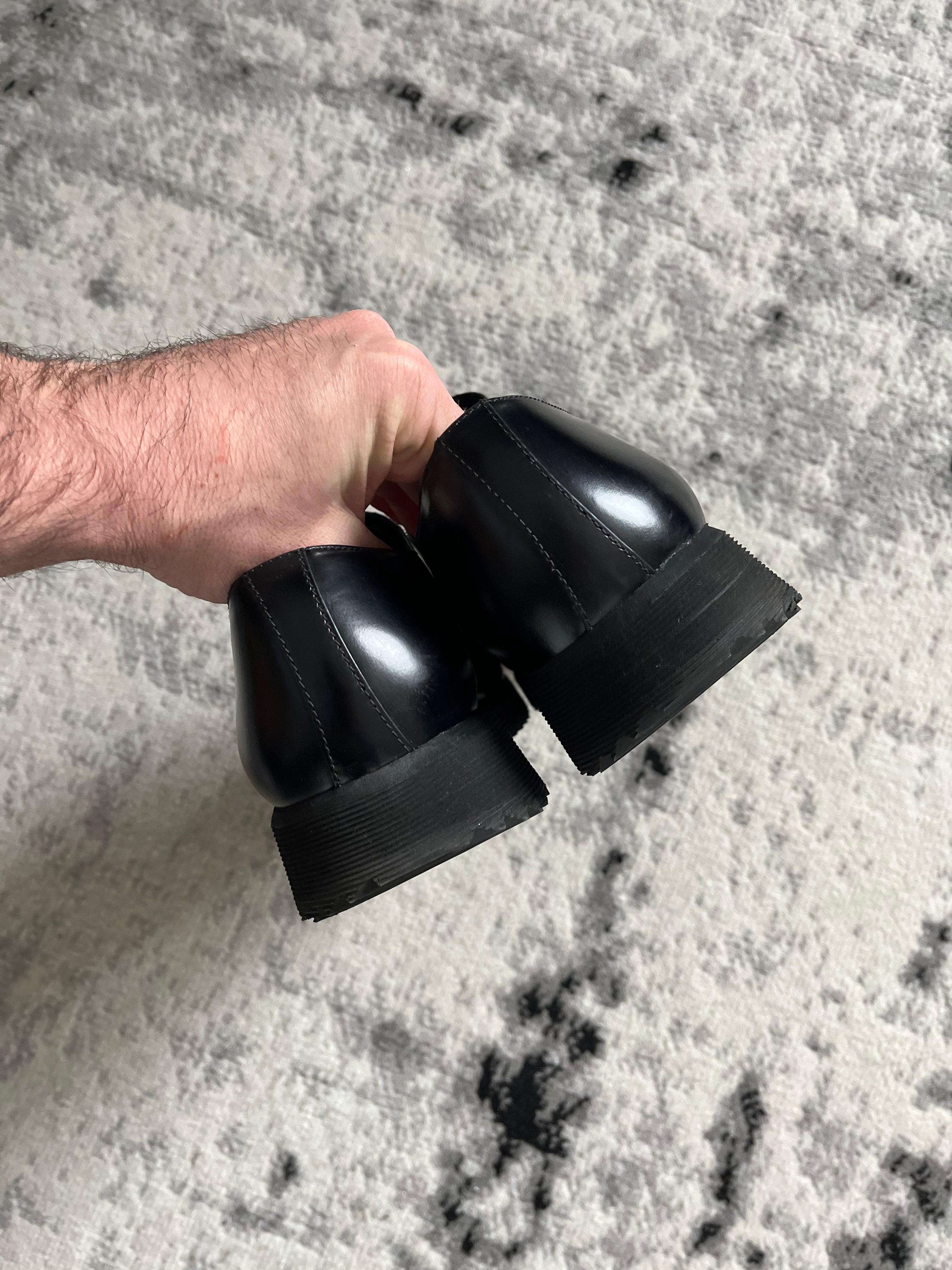 Prada Black Leather Derby Shoes (43eu/us9.5)