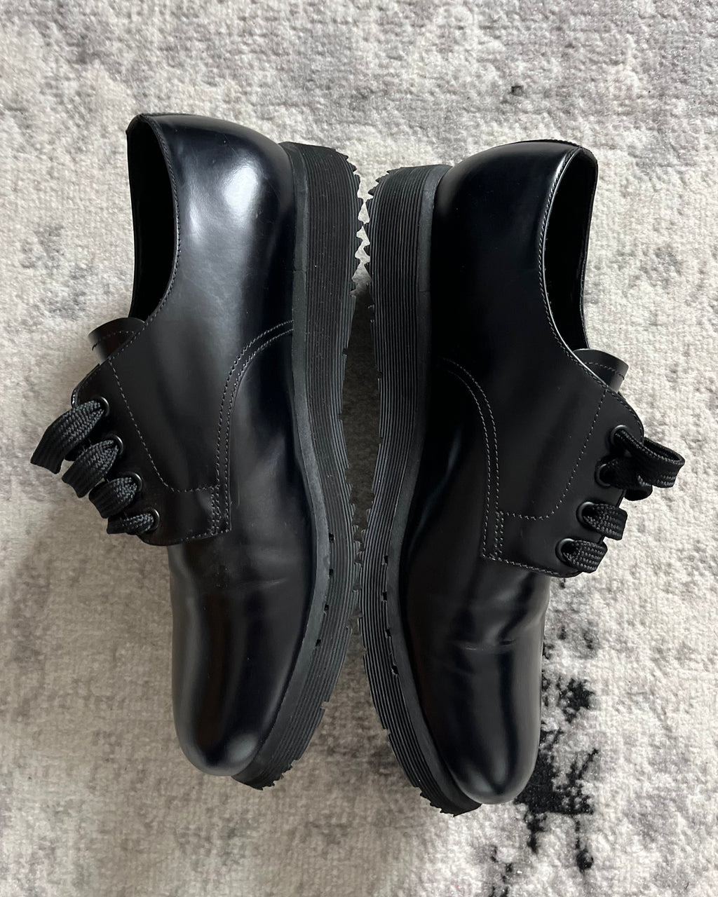 Prada Black Leather Derby Shoes (43eu/us9.5)