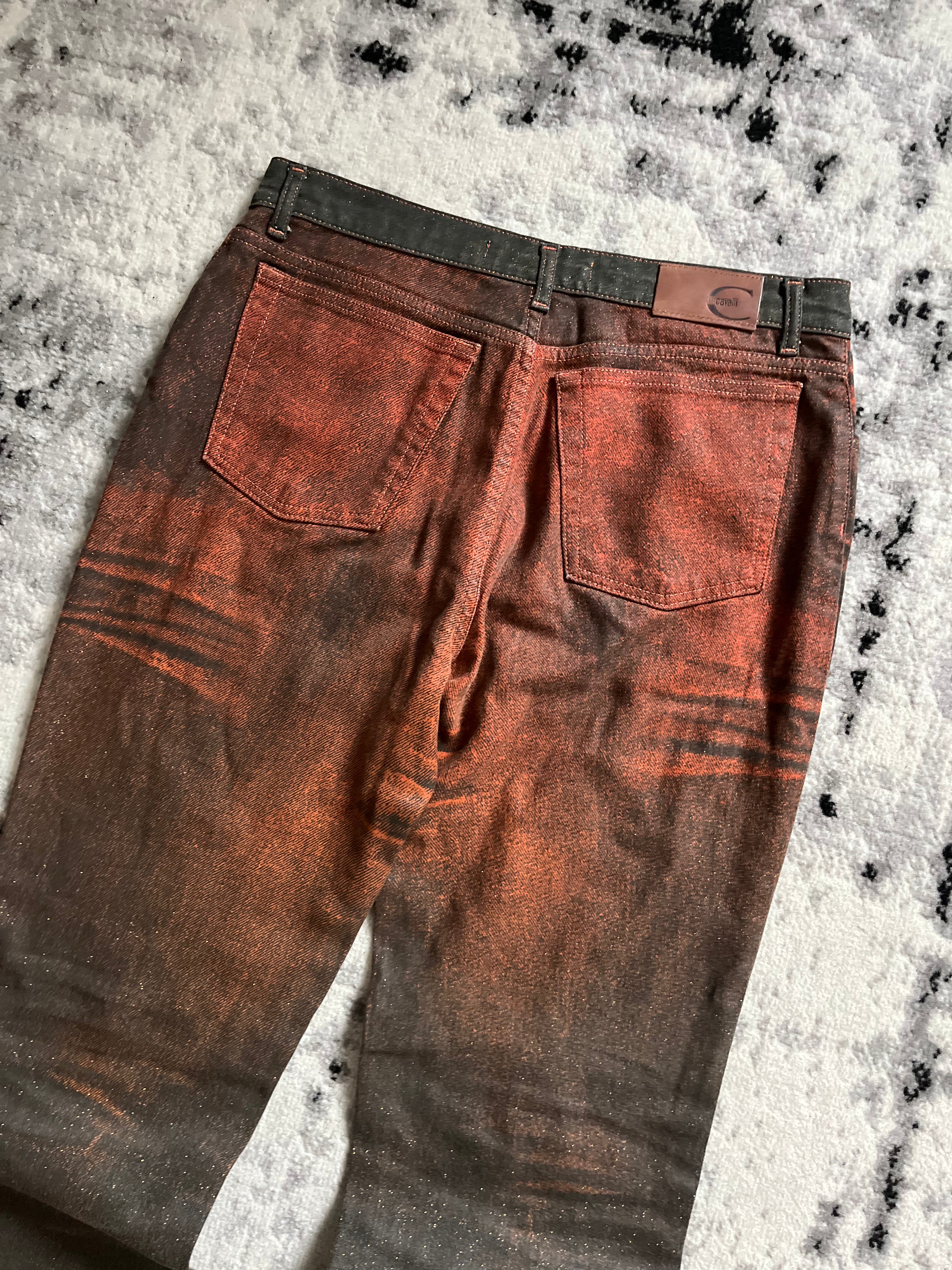 00s Cavalli フェードヒステリックデニムパンツ(M)