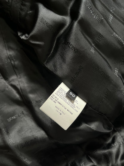 Cavalli Structured Black Leather Jacket (M)