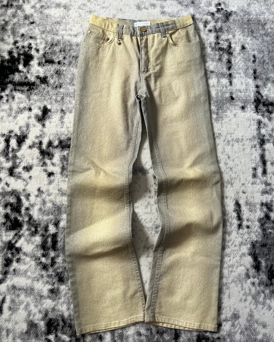 FW99 Roberto Cavalli 褪色金色魅力长裤 (S)
