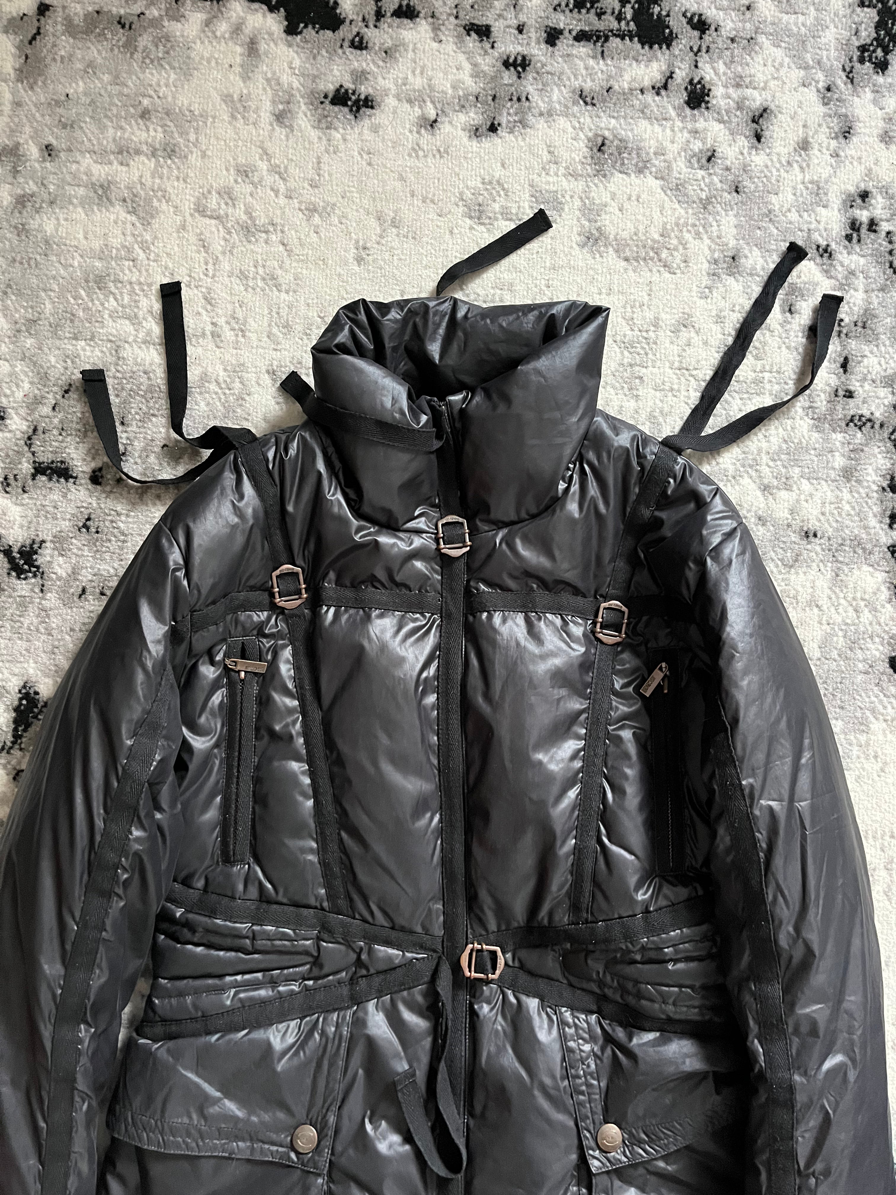 1990年代 ロベルト カヴァリ パラシュート ハーネス パファー ジャケット (M)