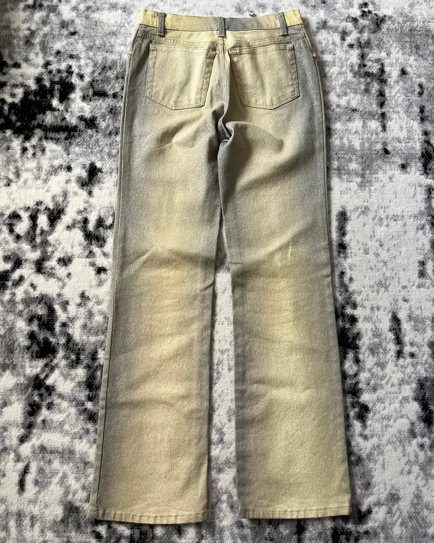 FW99 Roberto Cavalli Faded Gold Glamour Pants (S)